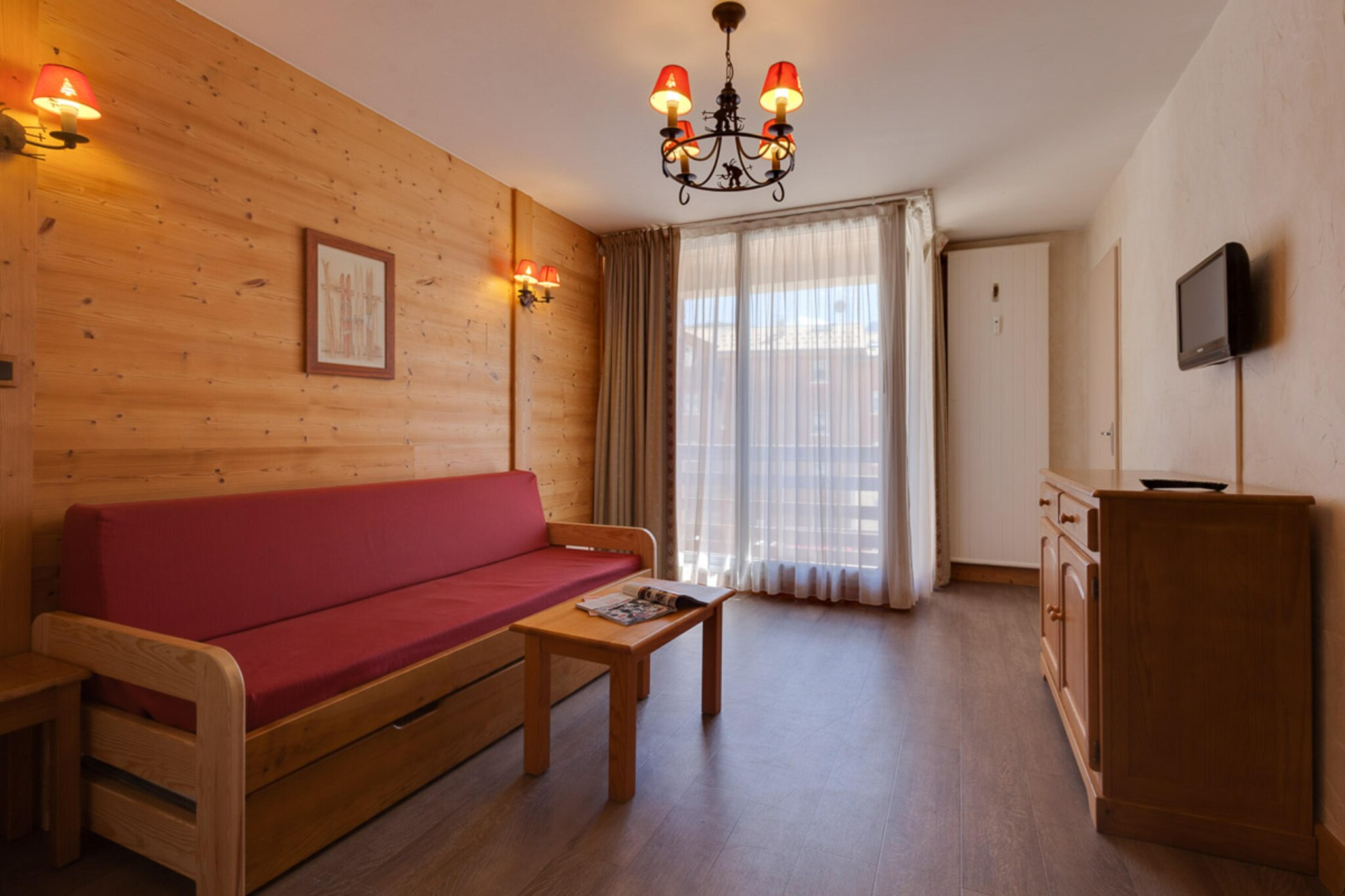 Les Bleuets Residence - 3-room apartment with sleeping alcove - Woonkamer