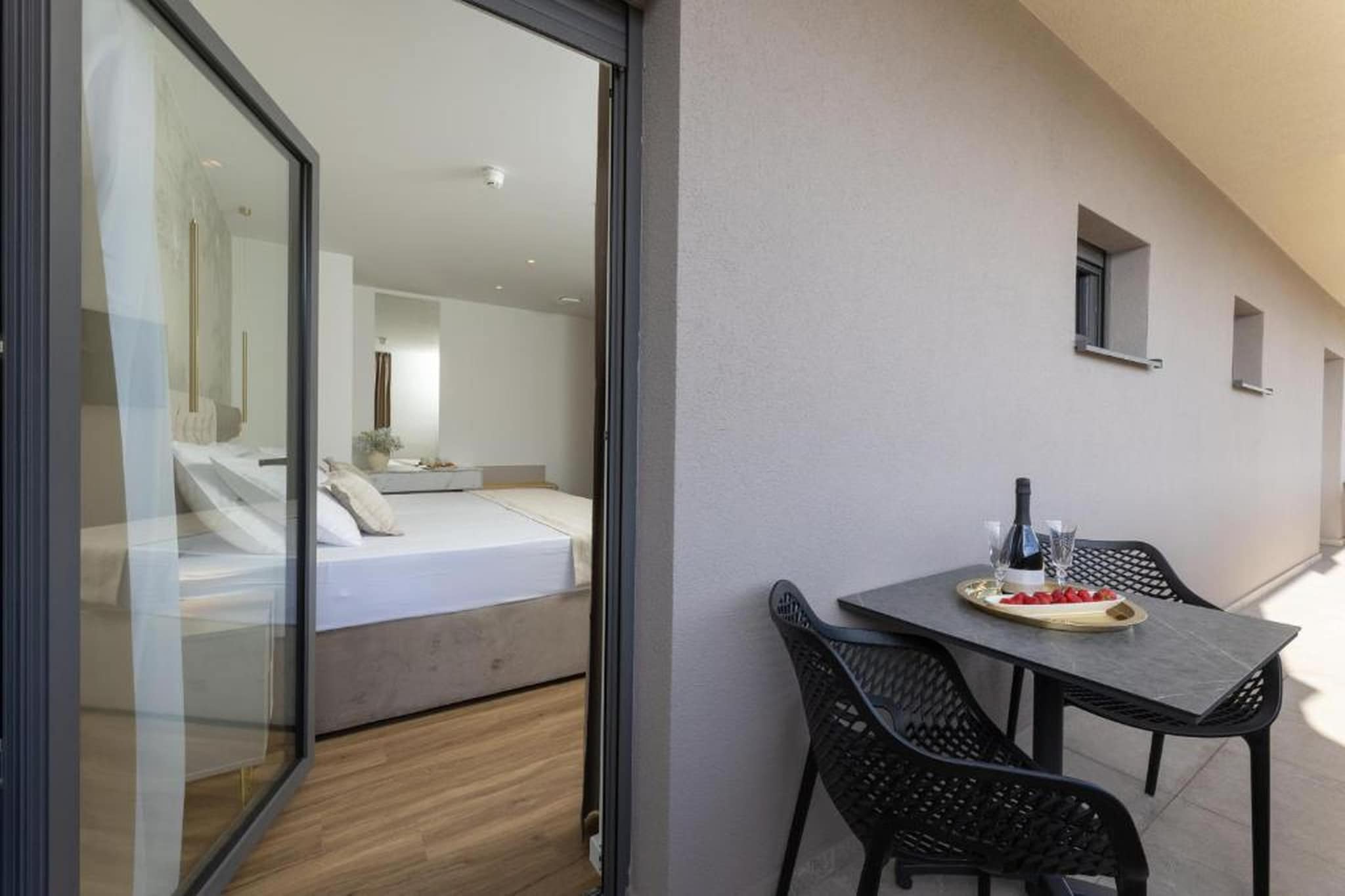PICTAS Residence - Deluxe Double Room with Balcony and Sea View - Terrasse / balcon
