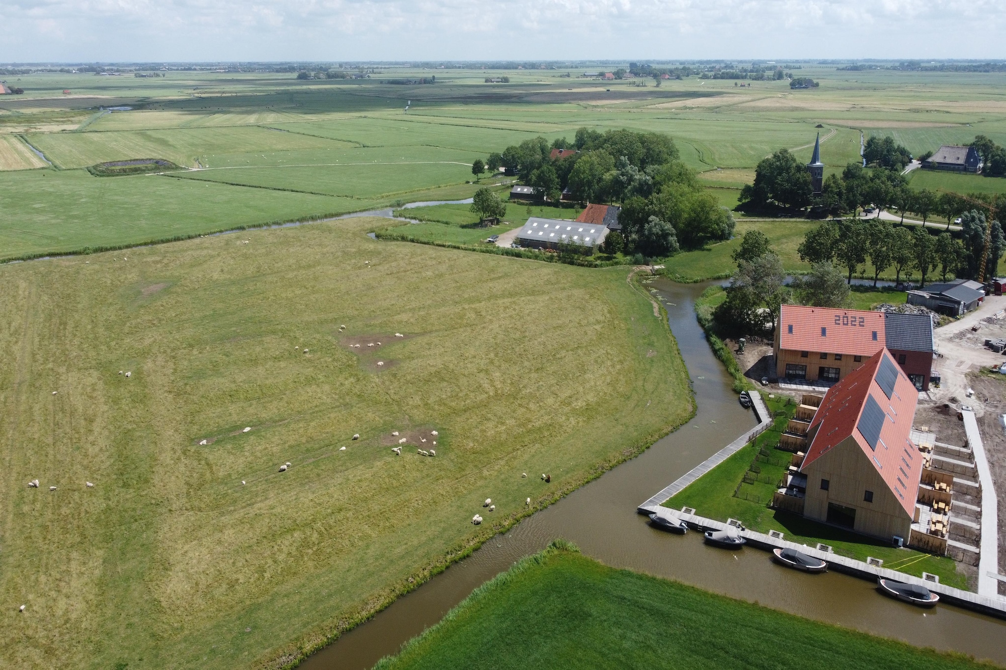 Moderne villa op het Friese platteland - Gebieden zomer 1km