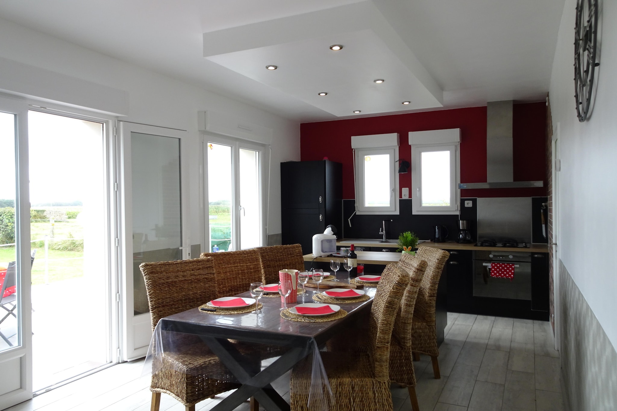 Holiday Home Saint-Marcouf - Woonkamer