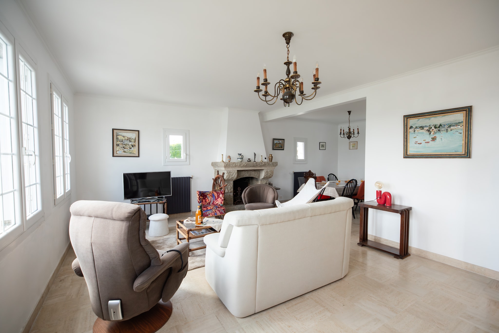 Maison de vacances vue panoramique sur la mer - Wohnzimmer