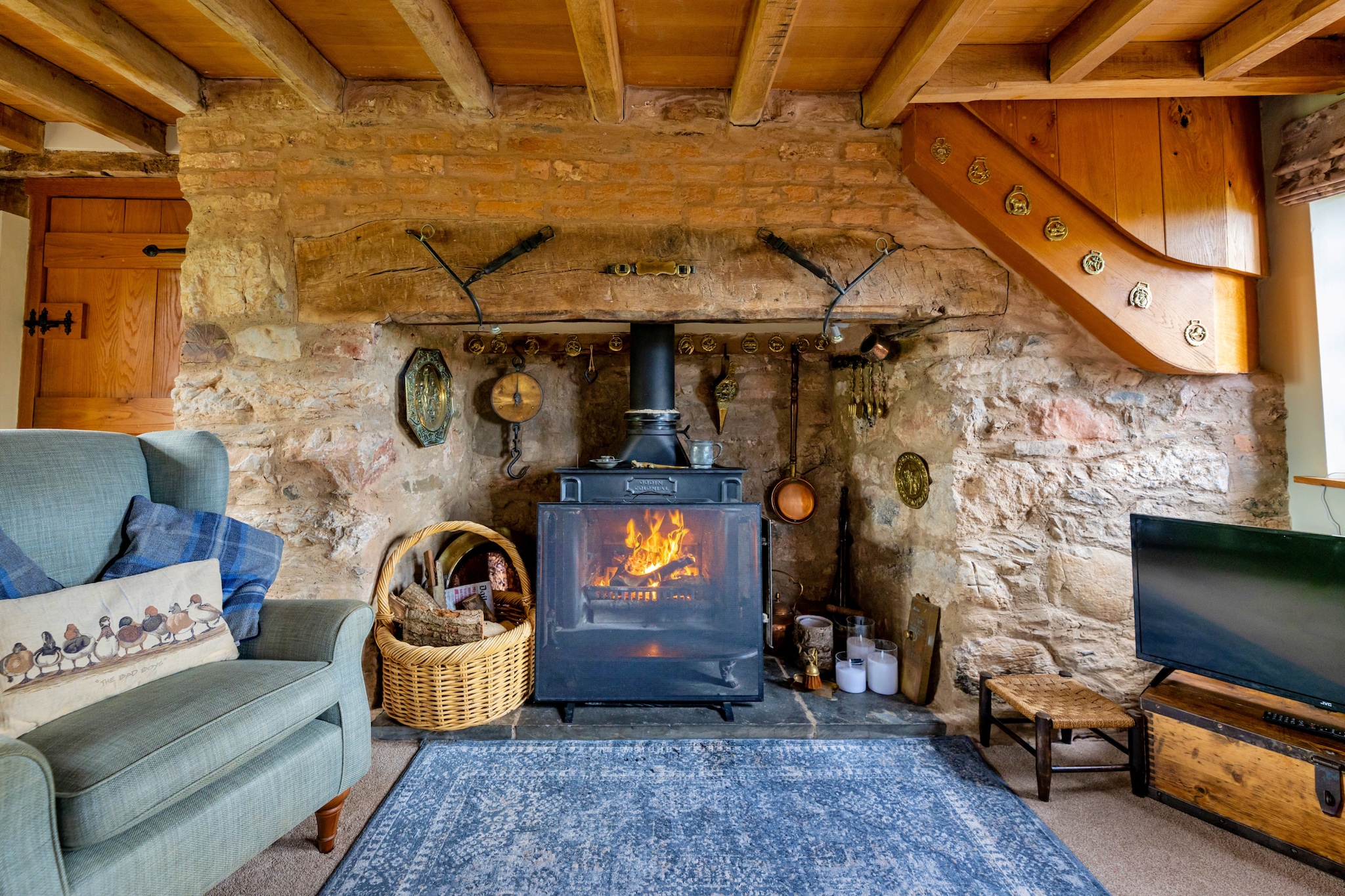 Waen Farm Cottage - Woonkamer