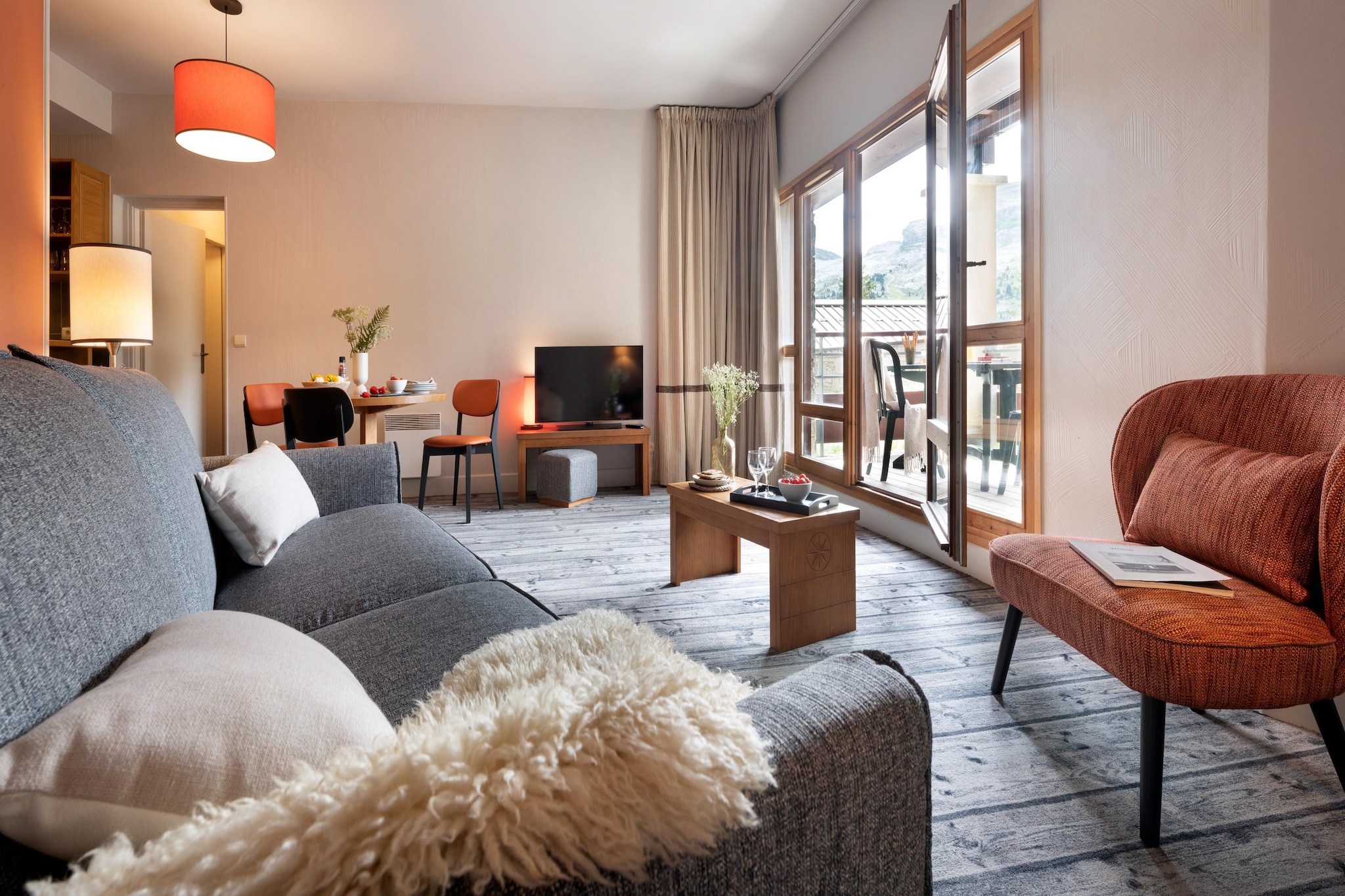 Residence P&V Premium les Terrasses d'Eos Apartment 4 people - 1 bedroom - Balcony - Mountain view - Salon