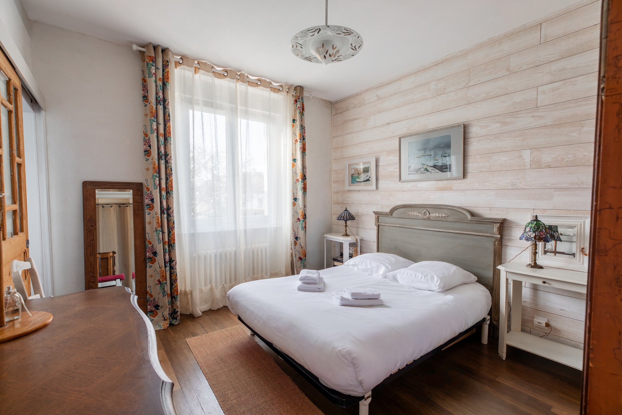 Gemütliches Ferienhaus mit Kamin in Porspoder - Slaapkamer