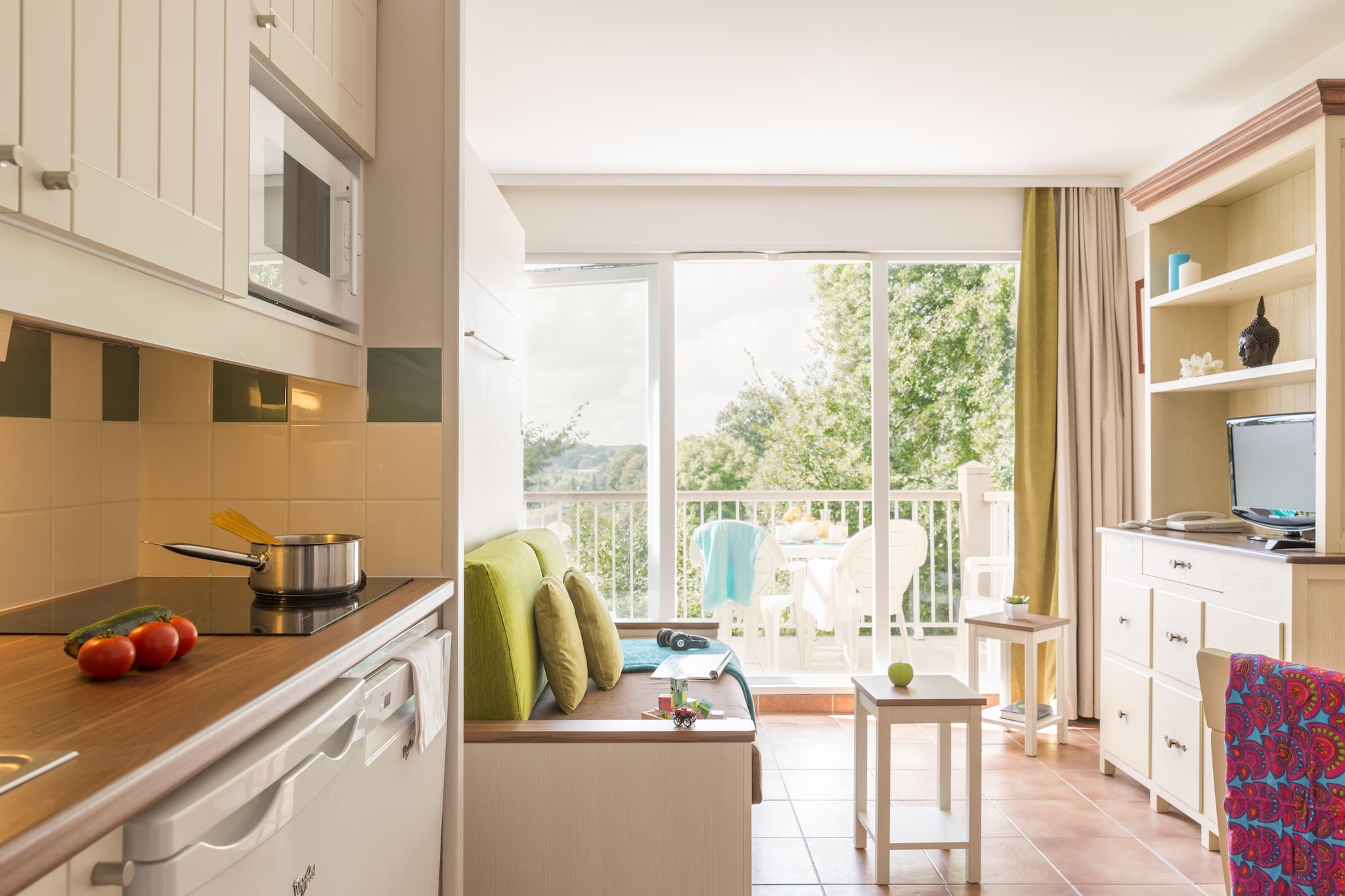Pierre & Vacances Village Normandy Garden Apartment 4 people - 1 bedroom - Terrace or balcony - Quartier du Hameau district - Keuken