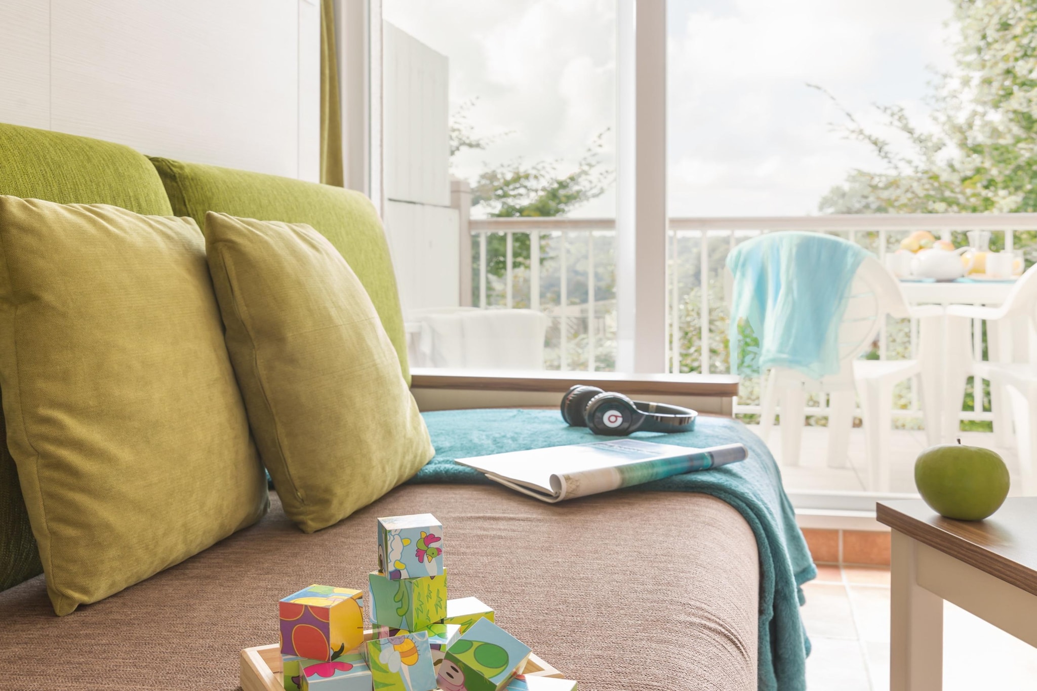 Pierre & Vacances Village Normandy Garden Apartment 4 people - 1 bedroom - Terrace or balcony - Quartier du Hameau district - Woonkamer