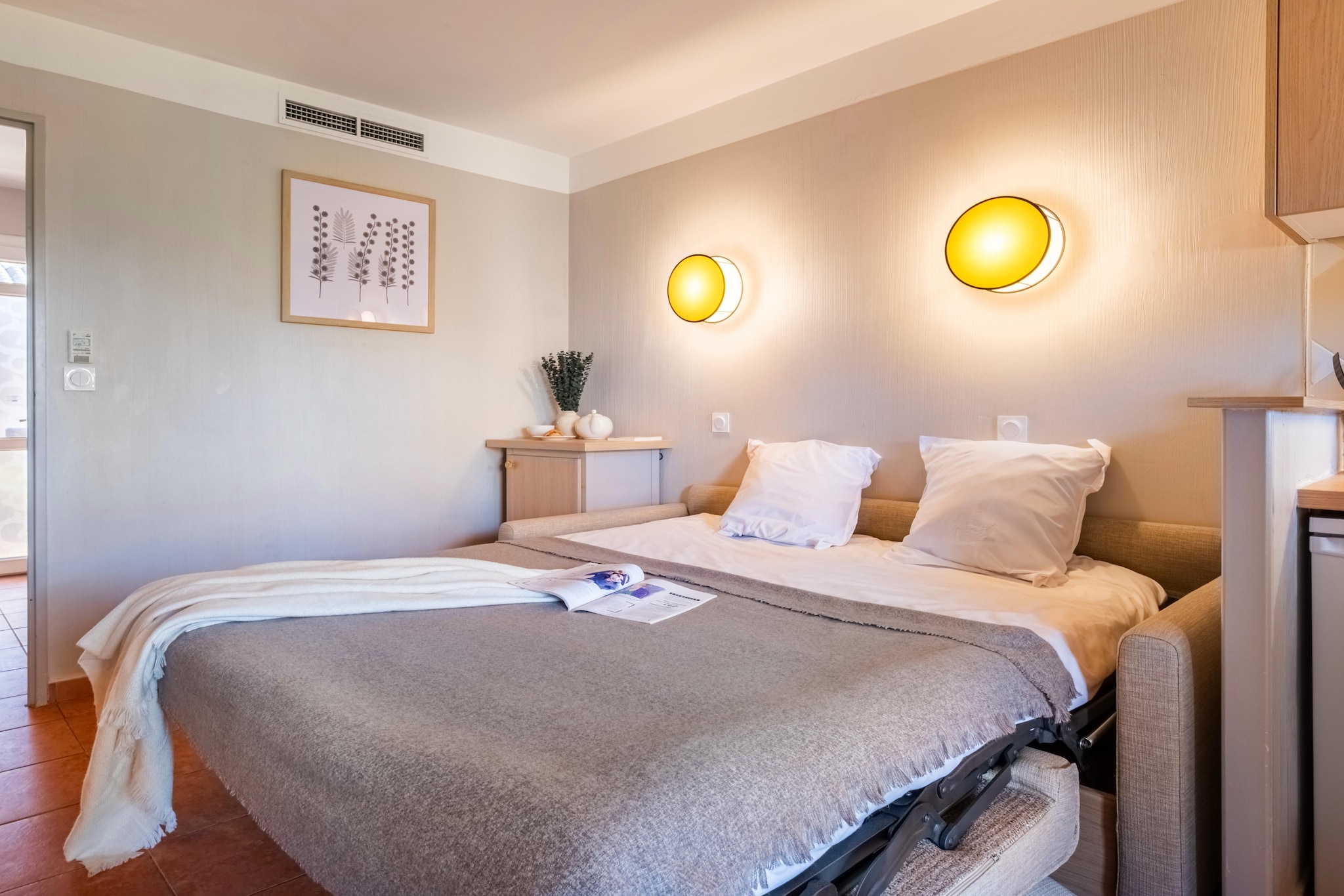 P&V Premium les Rives de Cannes Mandelieu Studio 4 people - 1 sleeping alcove - Terrace or balcony - Renovated - Woonkamer