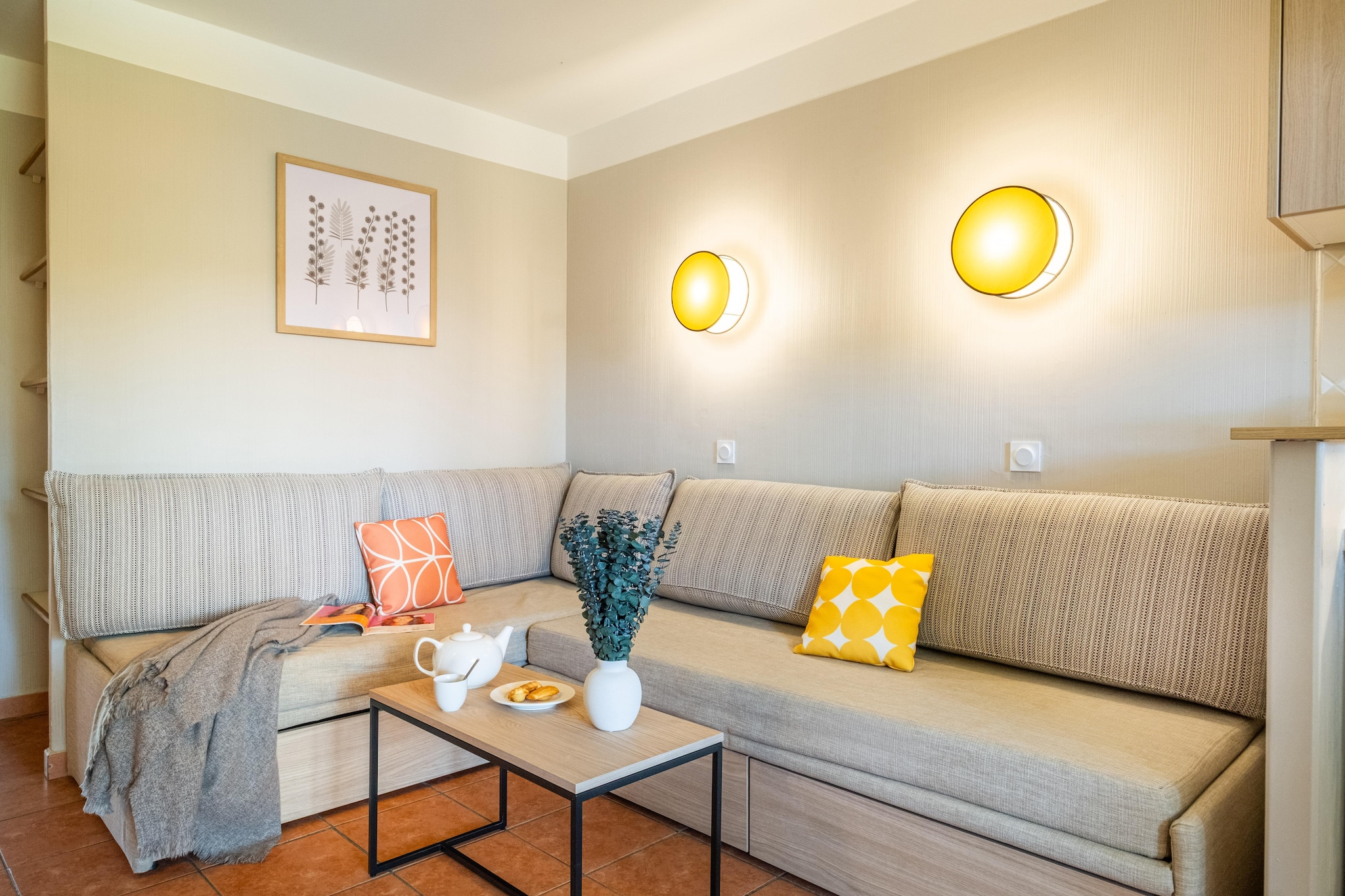 P&V Premium les Rives de Cannes Mandelieu Apartment 5 people - 1 bedroom - Terrace or balcony - Renovated - Woonkamer