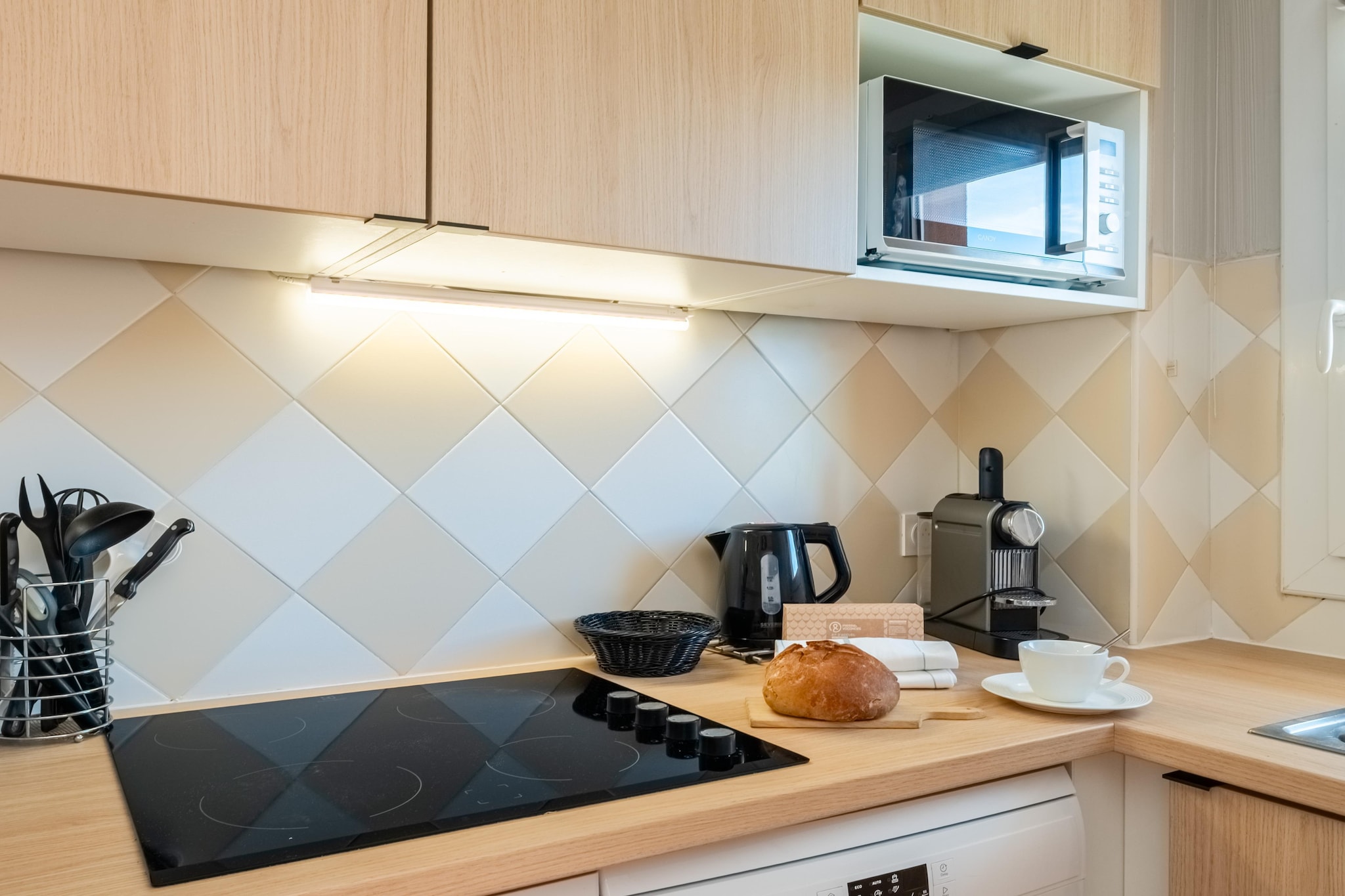 P&V Premium les Rives de Cannes Mandelieu Apartment 5 people - 1 bedroom - Terrace or balcony - River view - Renovated - Cuisine