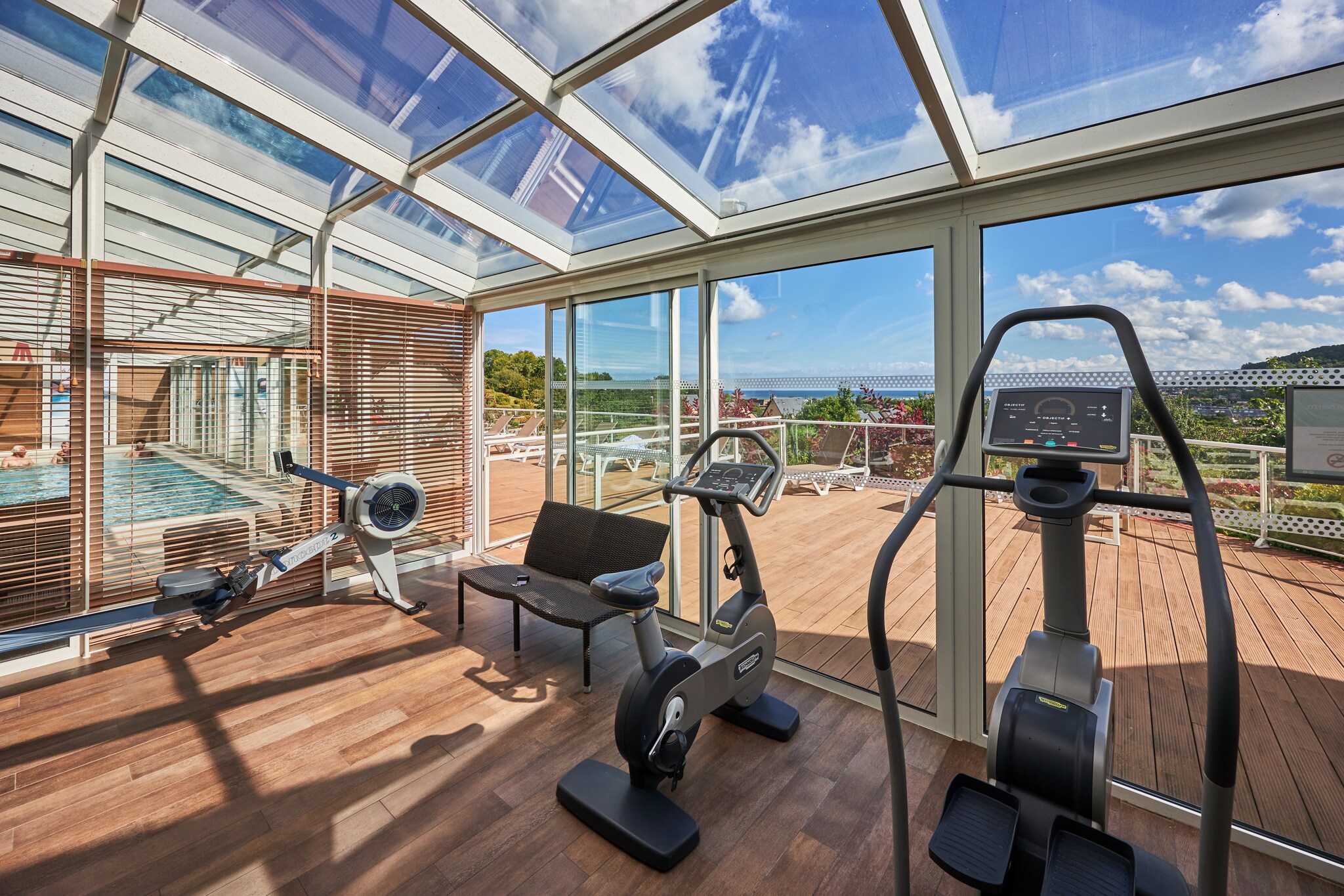 P&V Premium Résidence & Spa à Houlgate Studio 2 people - Terrace or balcony - Sportzaal