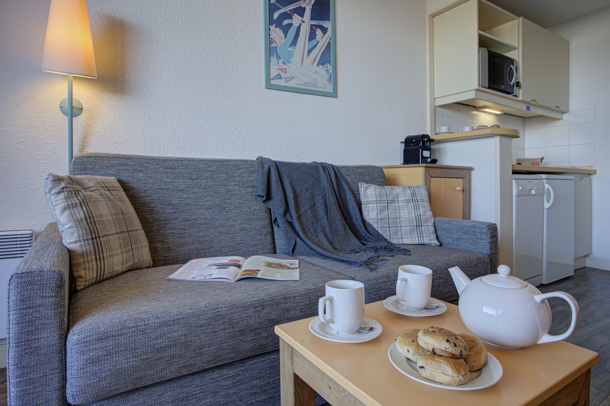 Résidence Pierre & Vacances le Pédrou Studio 4 people - 1 sleeping alcove -Mountain view - Salon