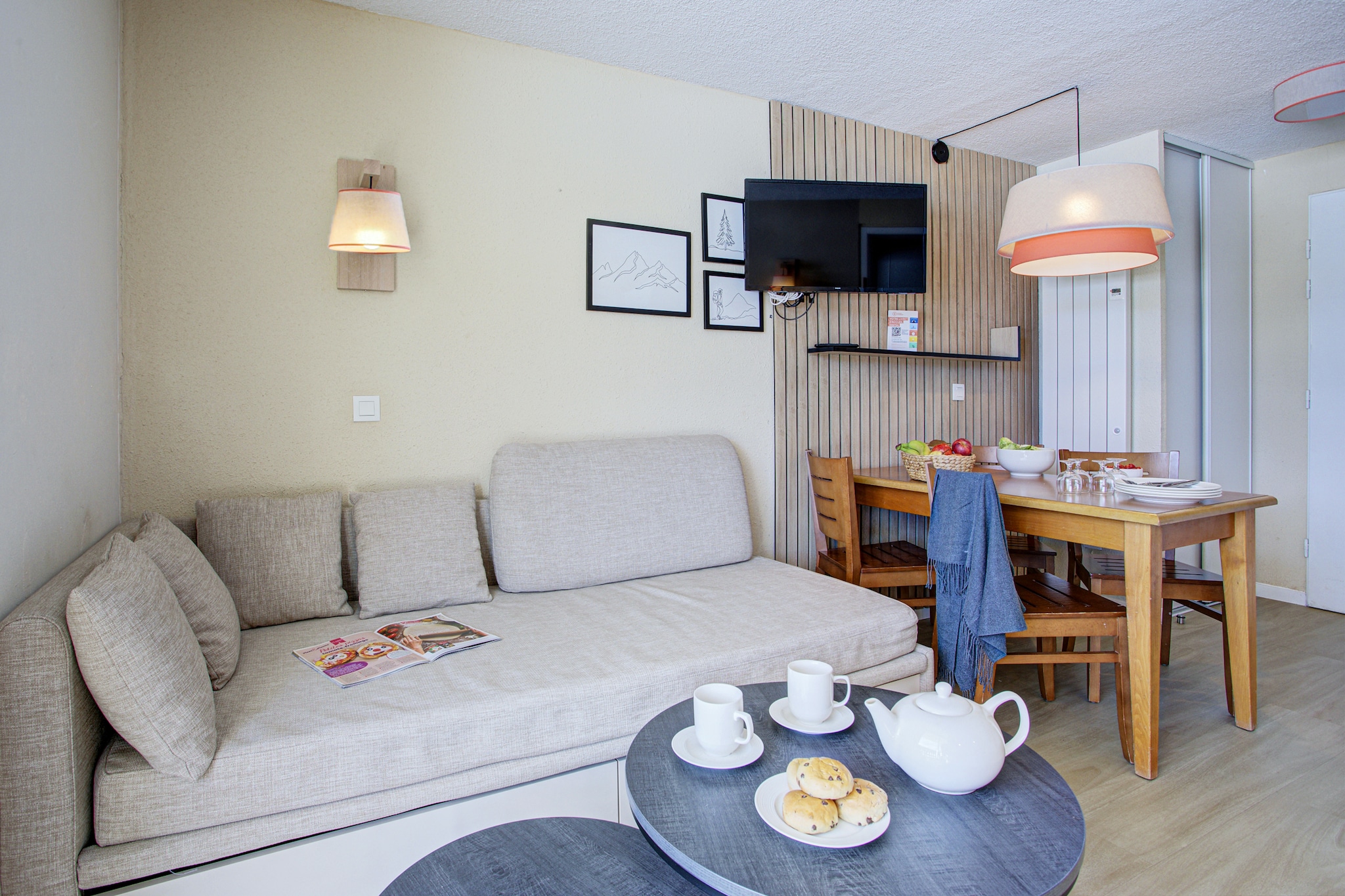 Résidence Pierre & Vacances le Séquoia Apartment 5 people - 1 bedroom - Woonkamer