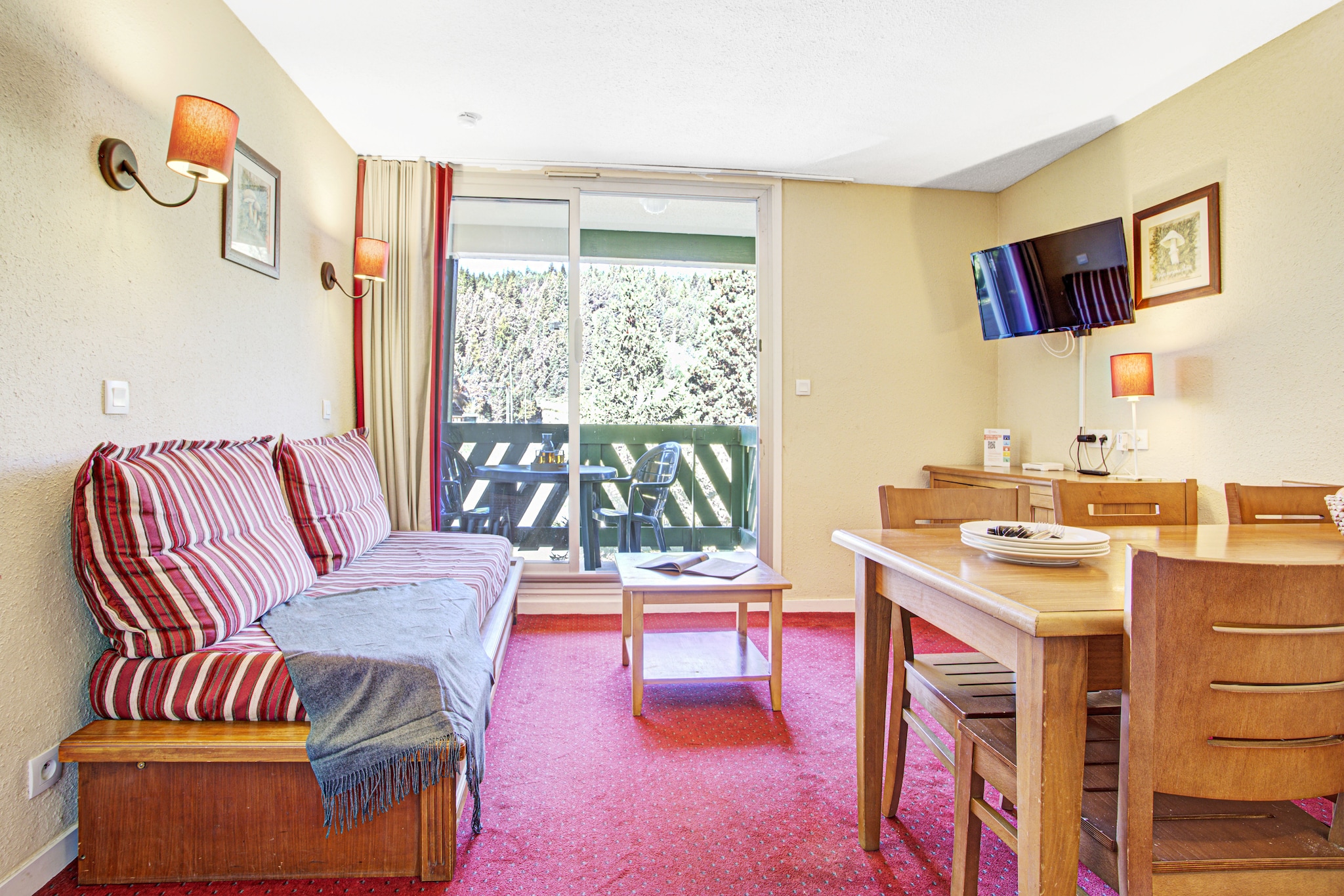 Résidence Pierre & Vacances le Séquoia Apartment 6 people - 1 bedroom + 1 sleeping alcove - Woonkamer