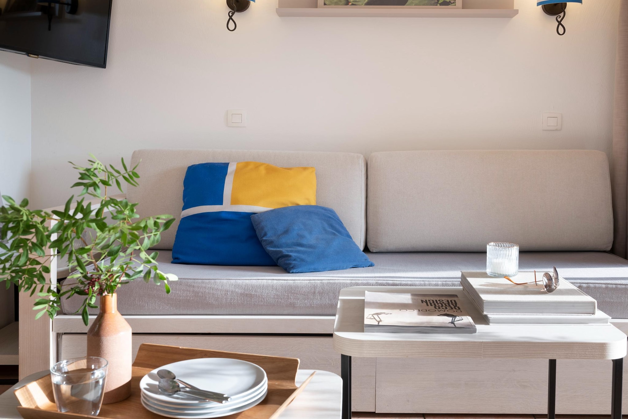 P&V Premium les Calanques des Issambres Apartment 4 people - 1 bedroom - Terrace or balcony - Woonkamer