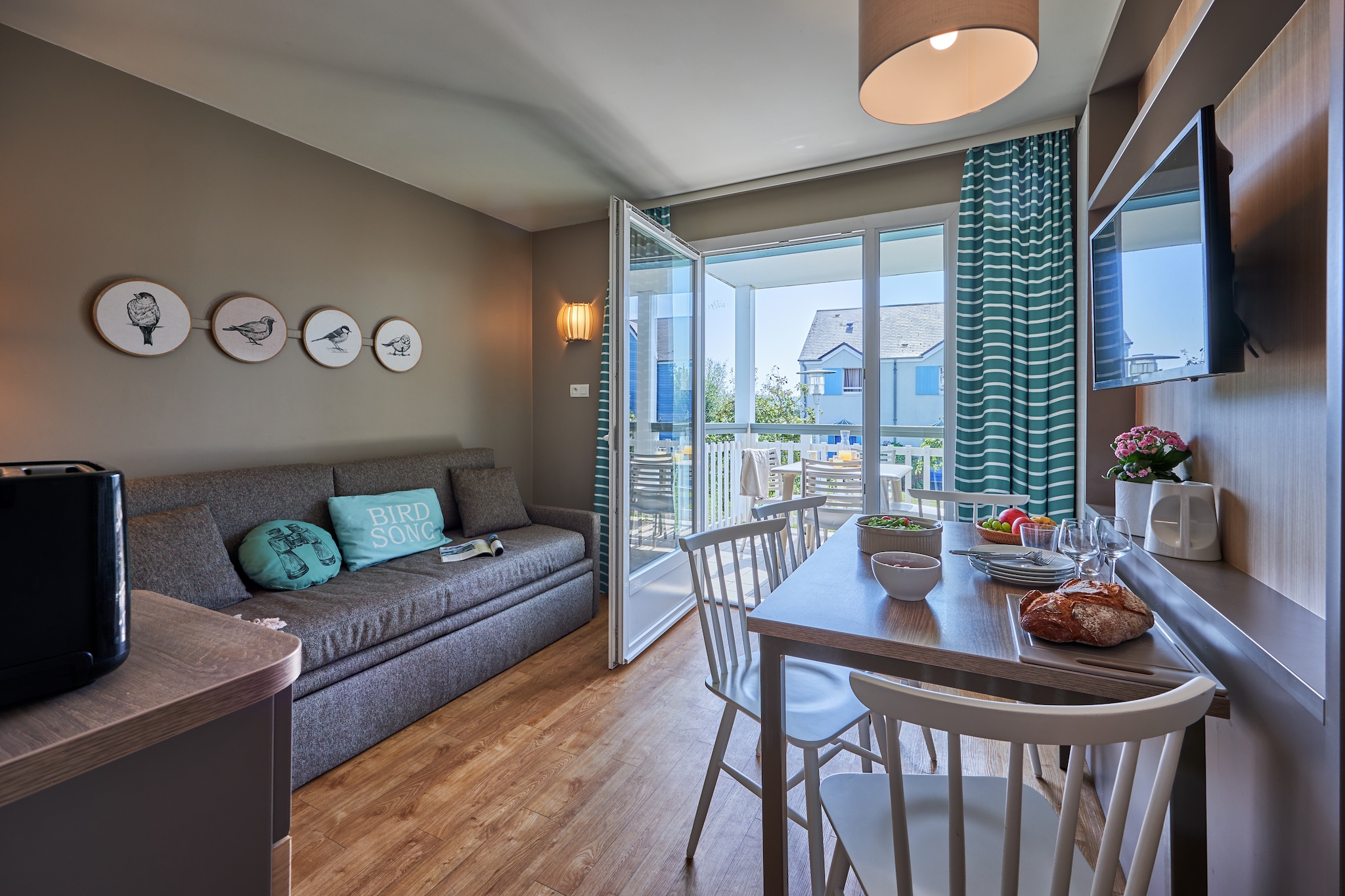 Pierre & Vacances Le Chant des Oiseaux Apartment 4 people - 1 bedroom - Terrace or balcony - Woonkamer