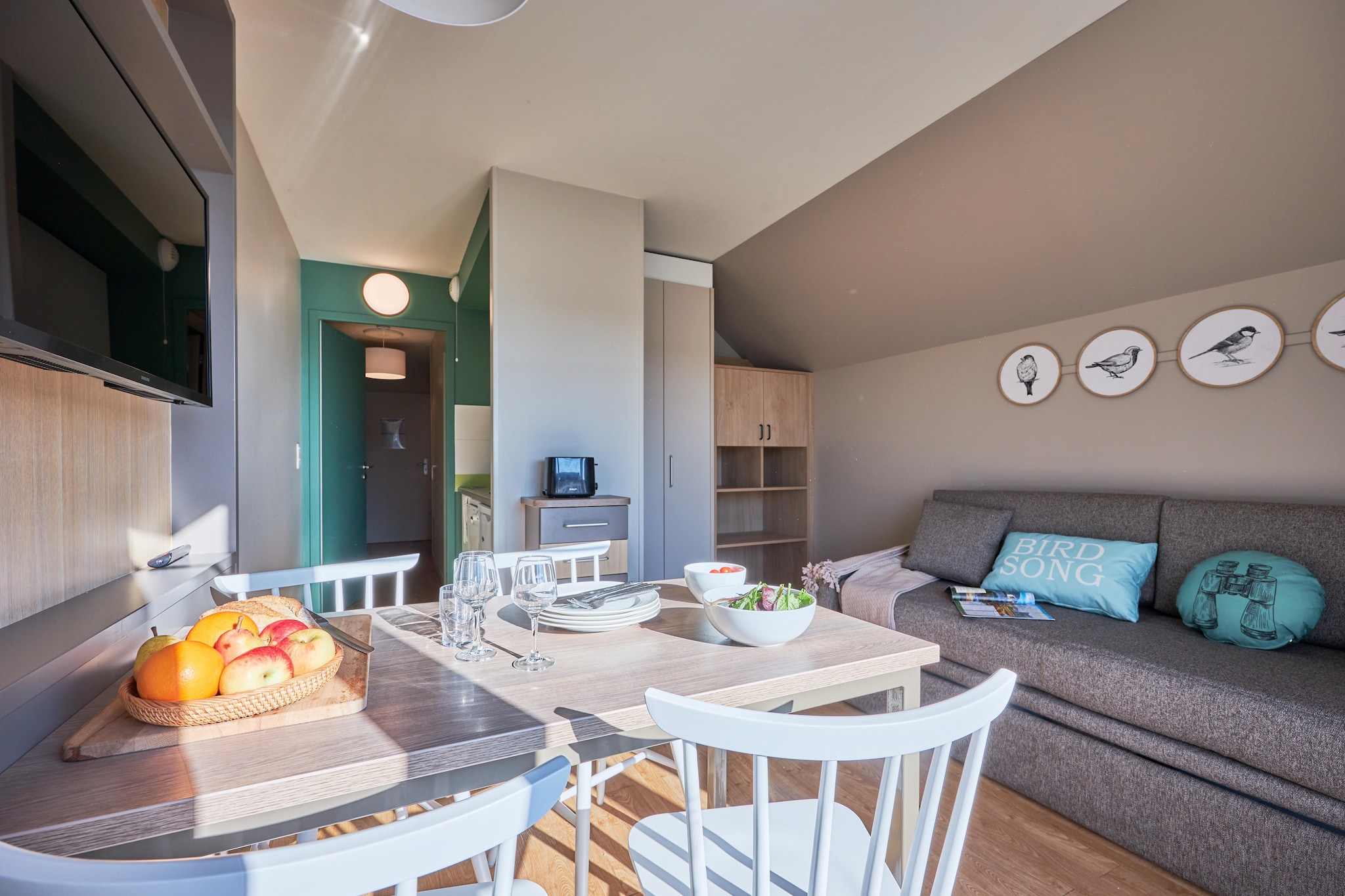 Pierre & Vacances Le Chant des Oiseaux Apartment 4 people - 1 bedroom - Terrace or balcony - Woonkamer