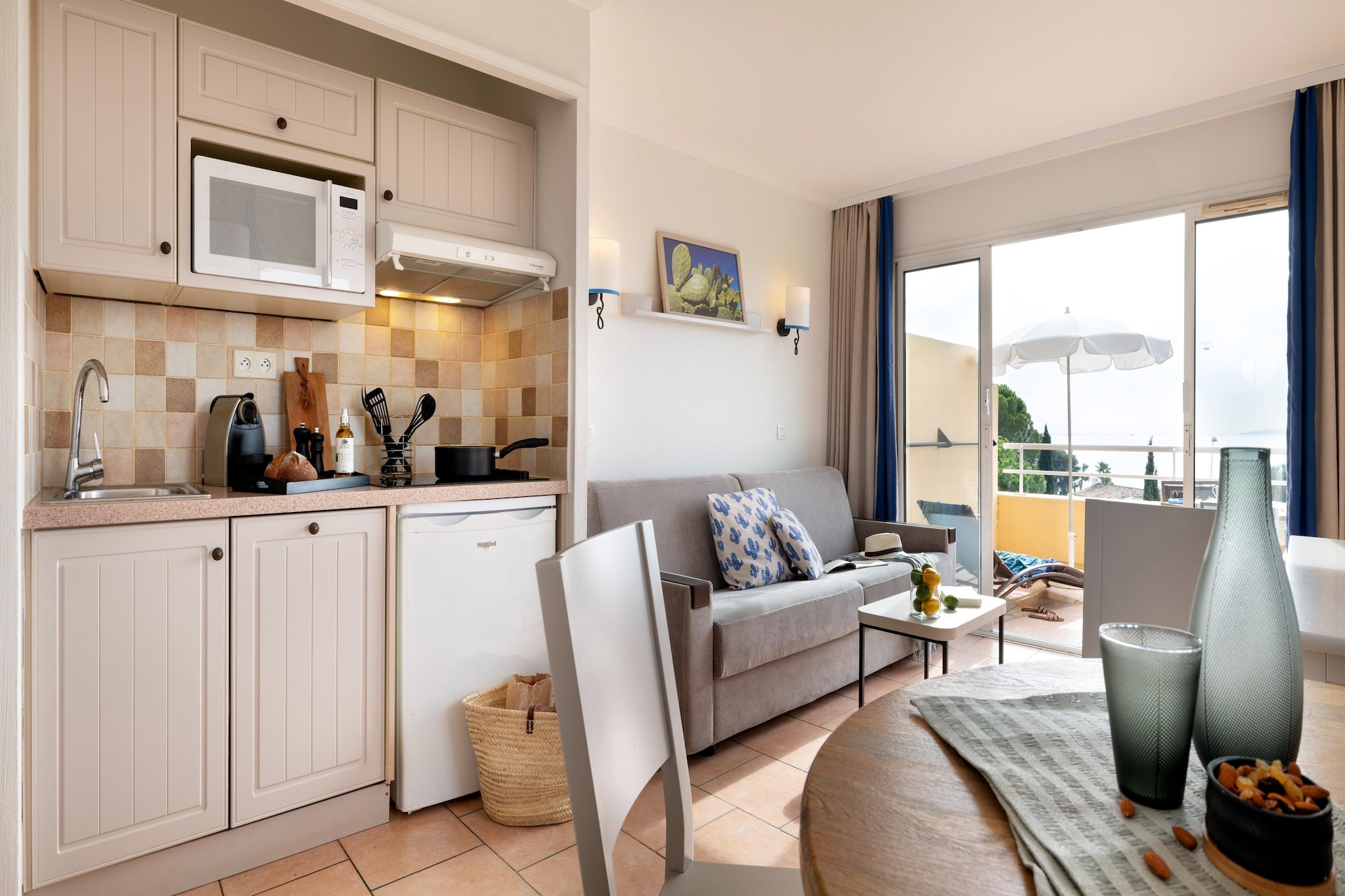 P&V Premium les Calanques des Issambres Studio 4 people - 1 sleeping alcove - Terrace or balcony - Sea view - Eetkamer