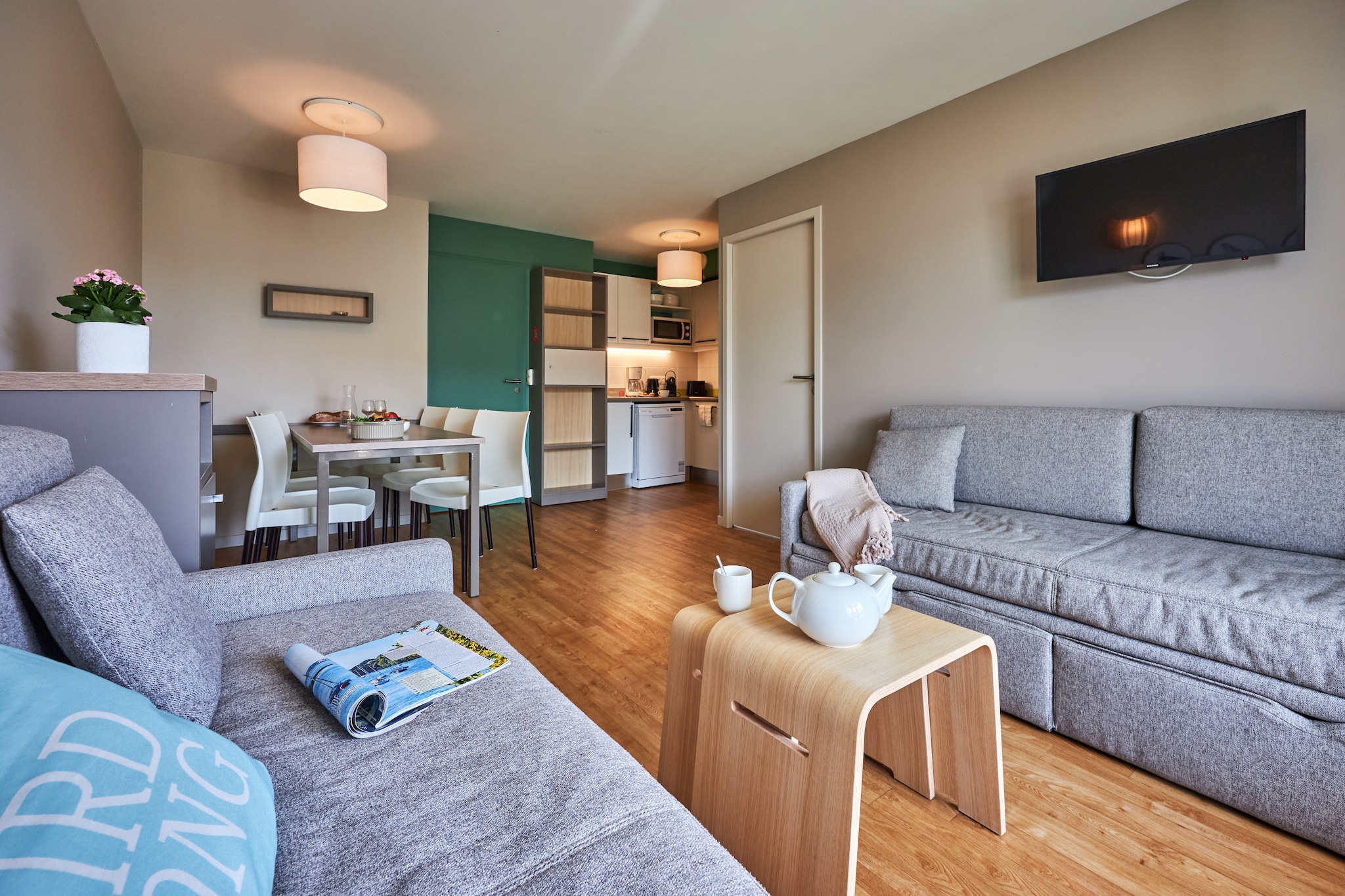 Pierre & Vacances Le Chant des Oiseaux Apartment 6 people - 2 bedrooms - Terrace or balcony - Woonkamer