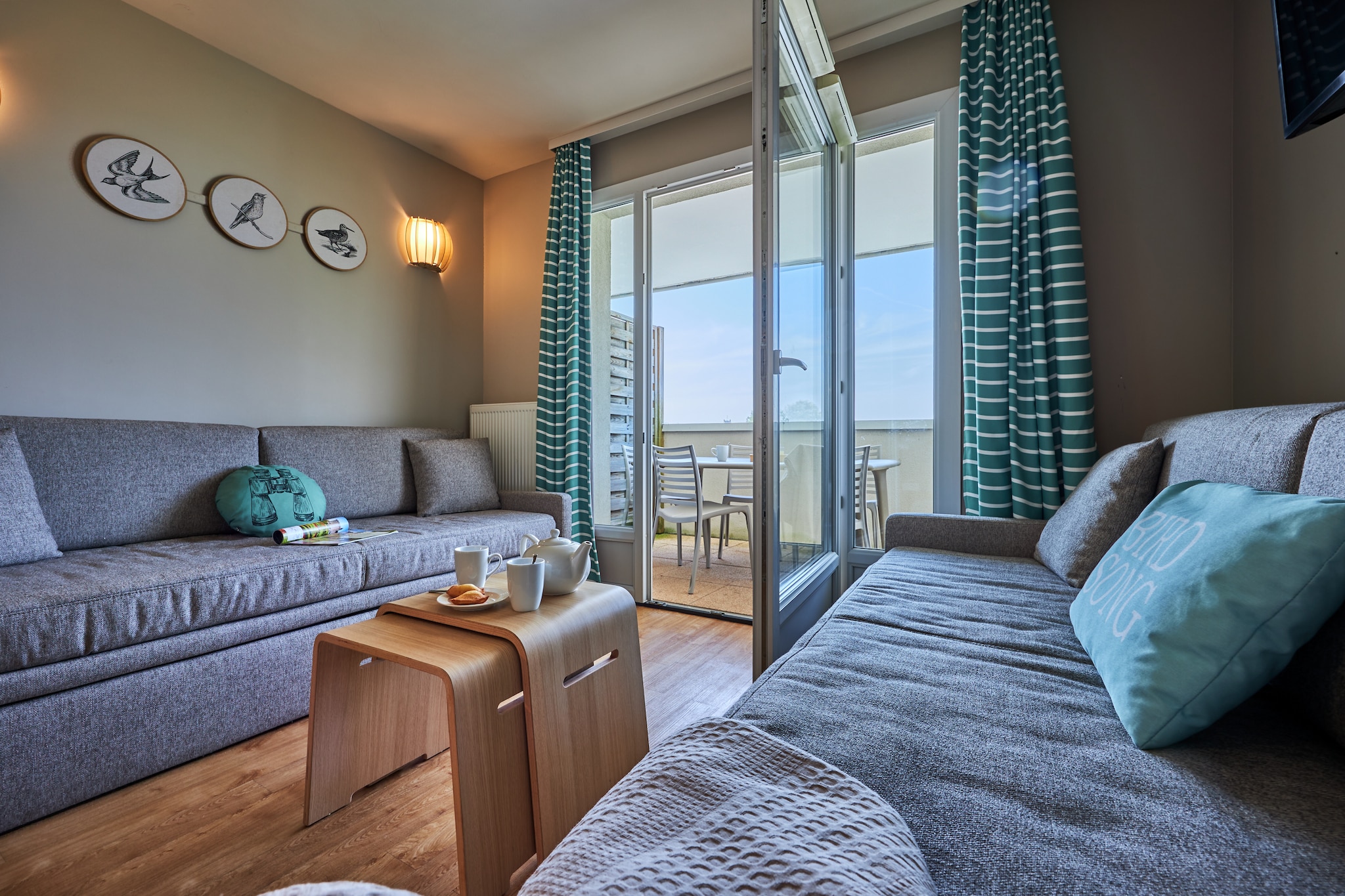 Pierre & Vacances Le Chant des Oiseaux Apartment 5 people - 1 bedroom - Terrace or balcony - Bocage view - Woonkamer