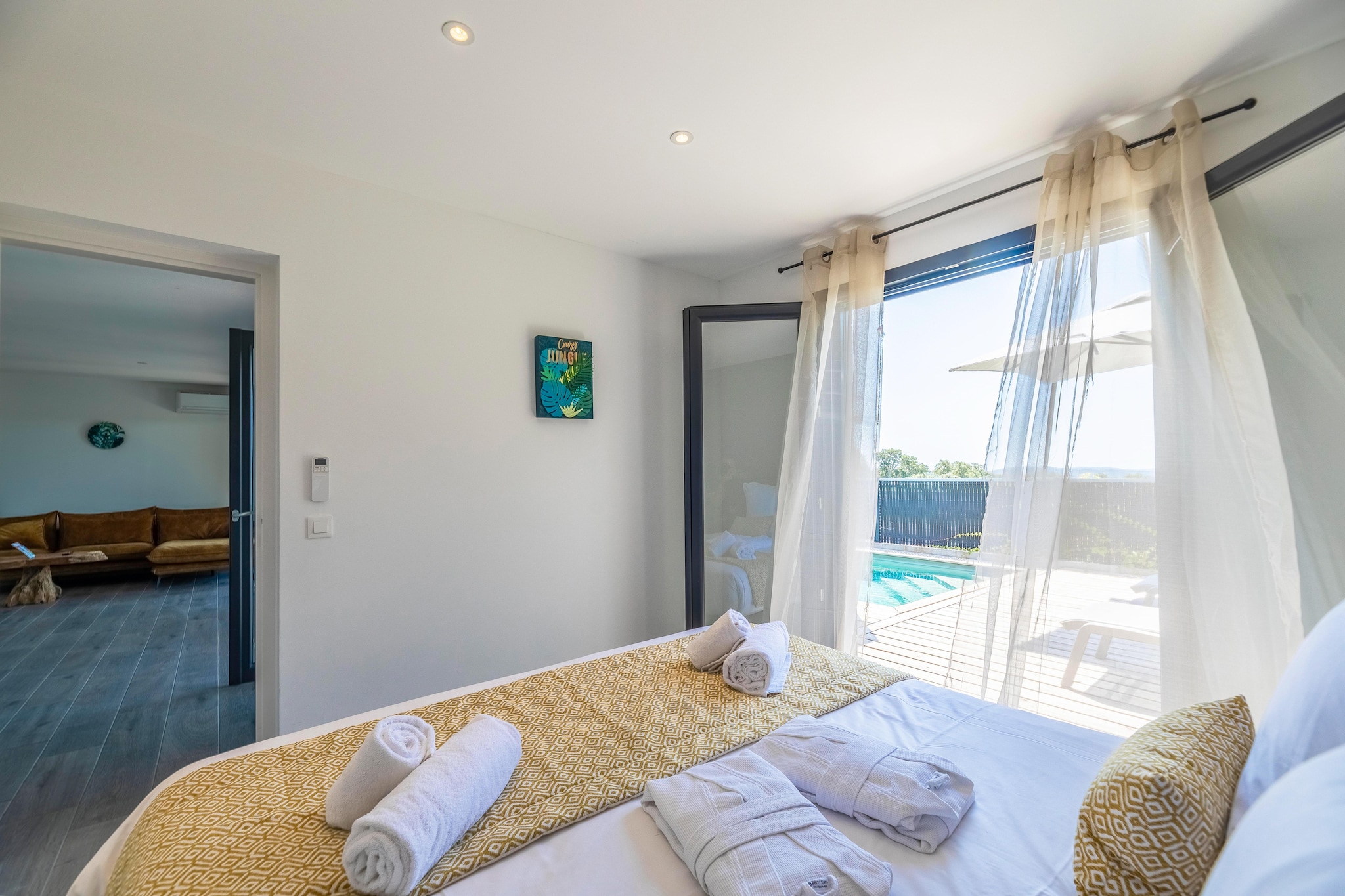 Résidence PV Les Terrasses d'Arsella House - 8 people - 4 bedrooms - Air conditioned - 7m private swimming pool - Terrace - Slaapkamer