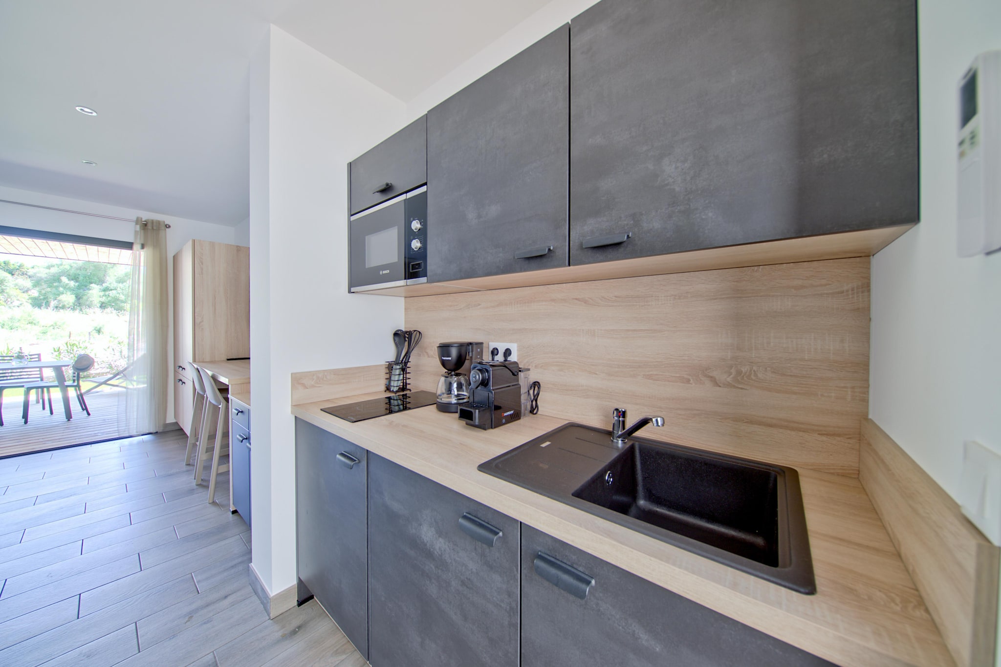 Résidence PV Les Terrasses d'Arsella Studio 2 people - Air conditioned - Large terrace - Keuken