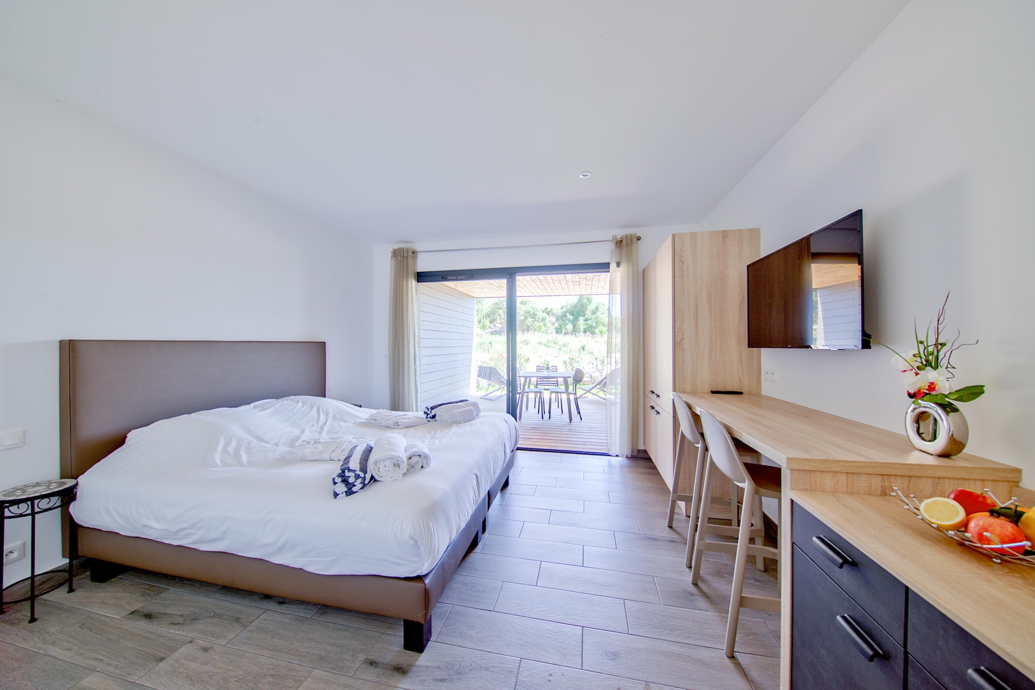 Résidence PV Les Terrasses d'Arsella Studio 2 people - Air conditioned - Large terrace - Slaapkamer