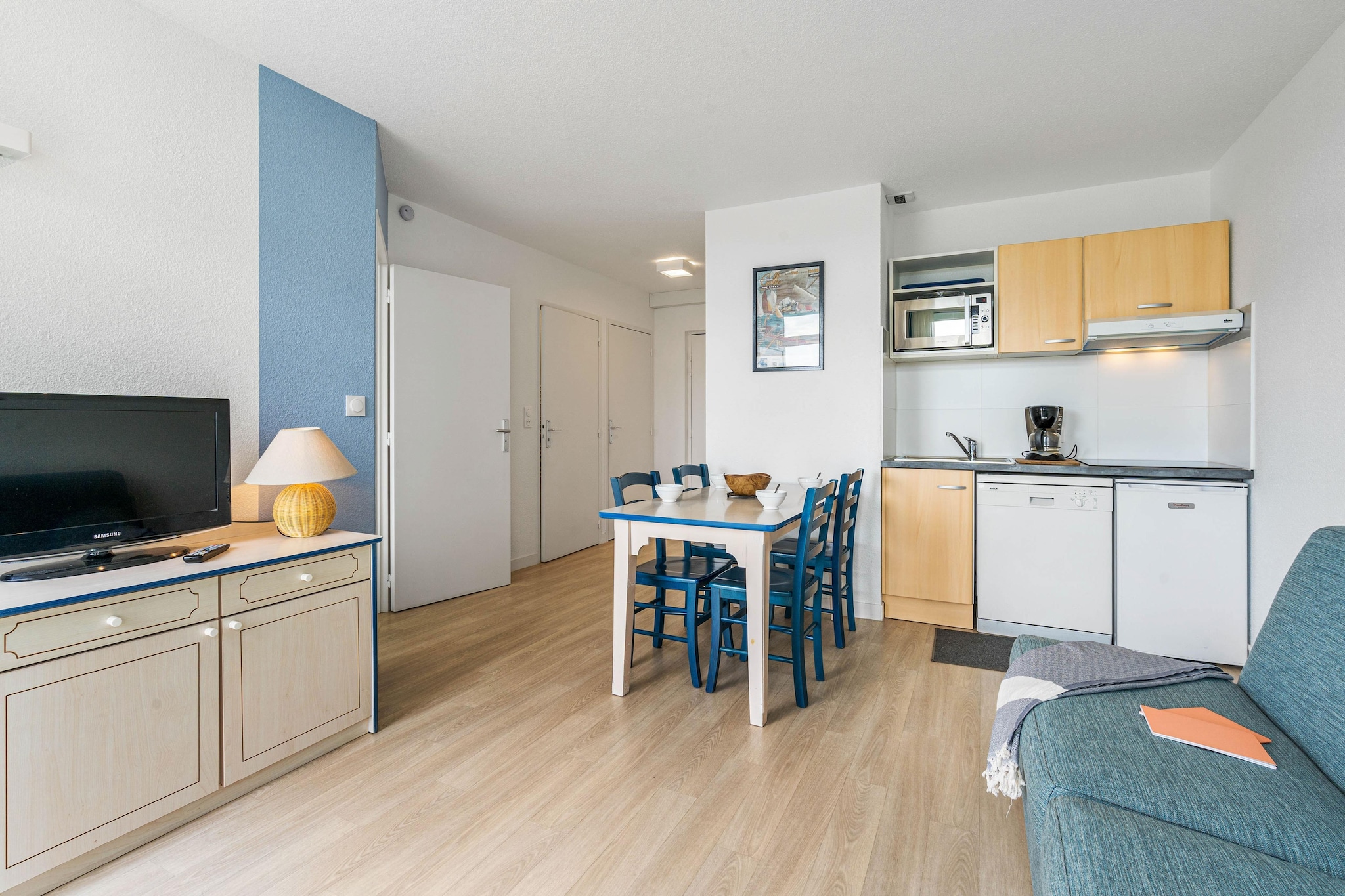 Résidence La Voile d’Or Apartment 6 people - 1 bedroom + 1 sleeping alcove - Terrace or balcony - Woonkamer