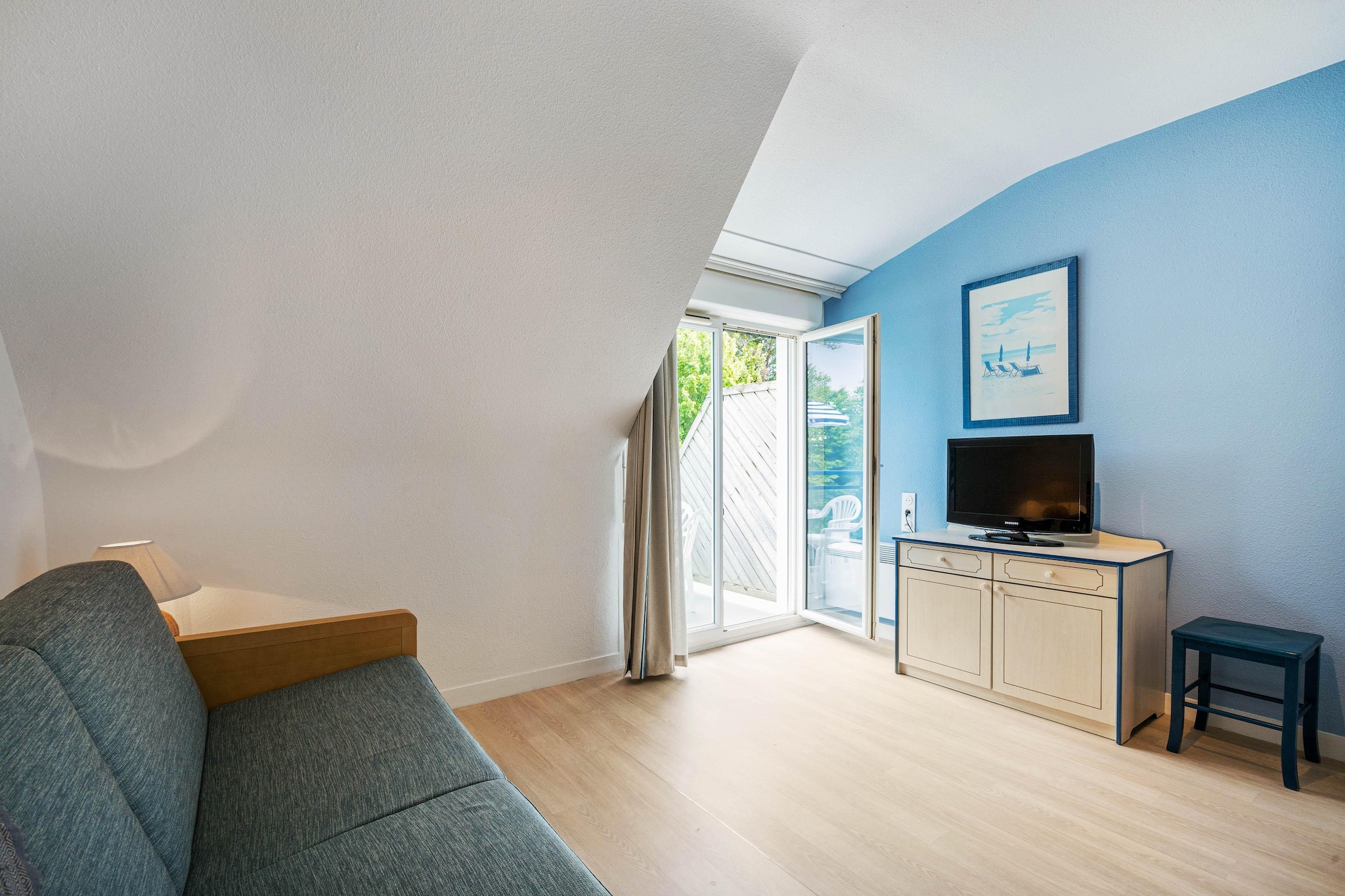 Résidence La Voile d’Or Apartment 6 people - 1 bedroom + 1 sleeping alcove - Duplex - Balcony - Woonkamer