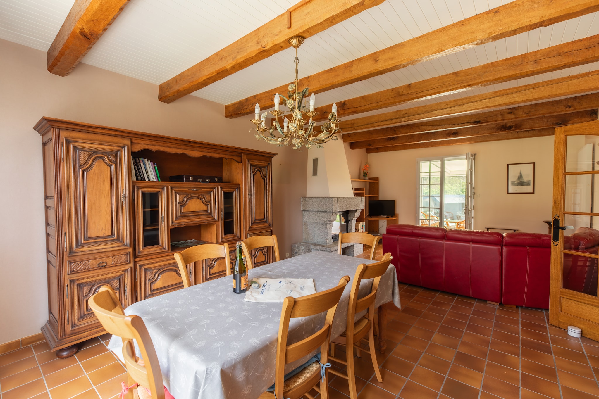 Maison de vacances avec veranda à St Renan - Eetkamer