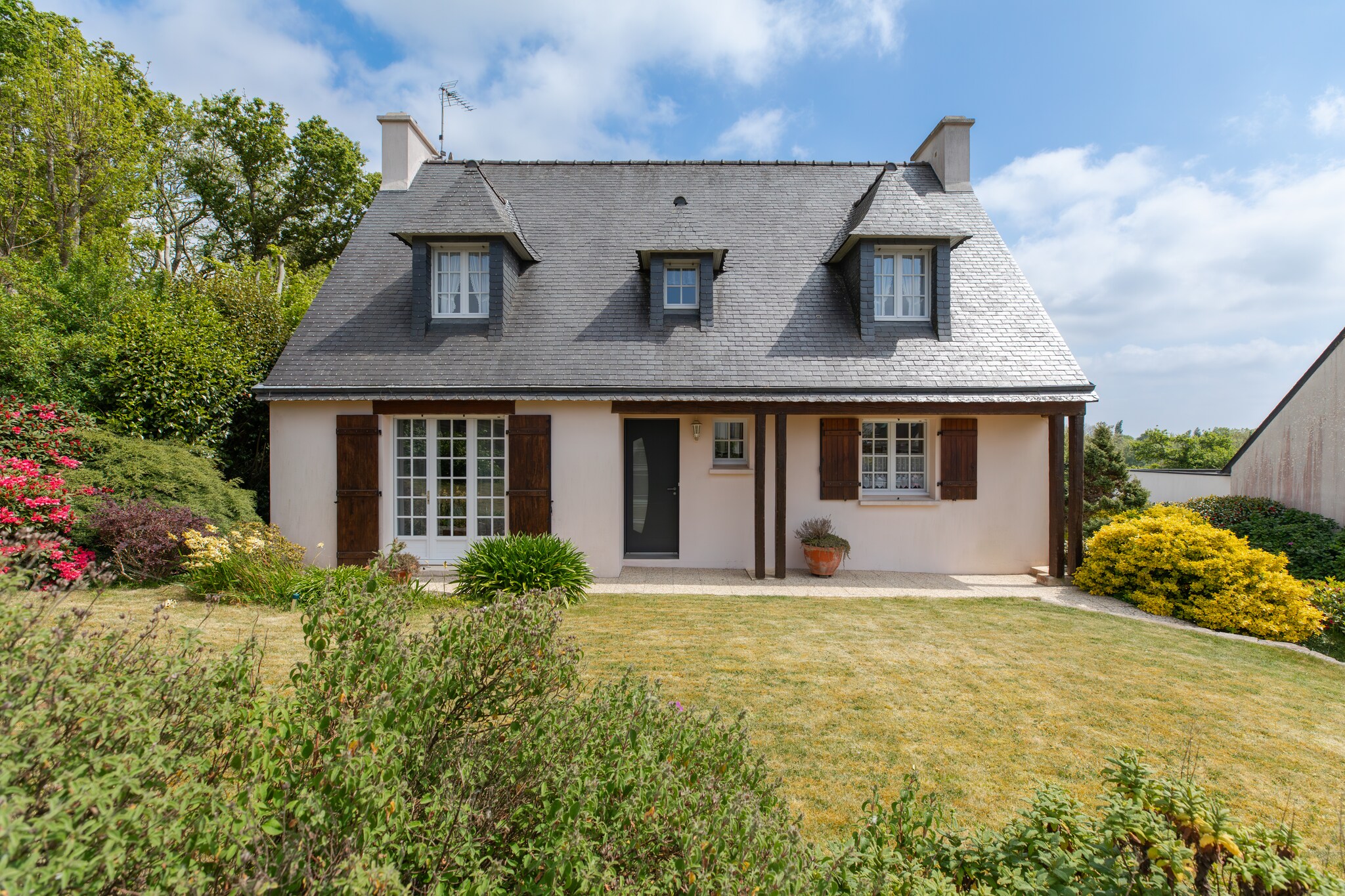 Maison de vacances avec veranda à St Renan - Buitenkant zomer