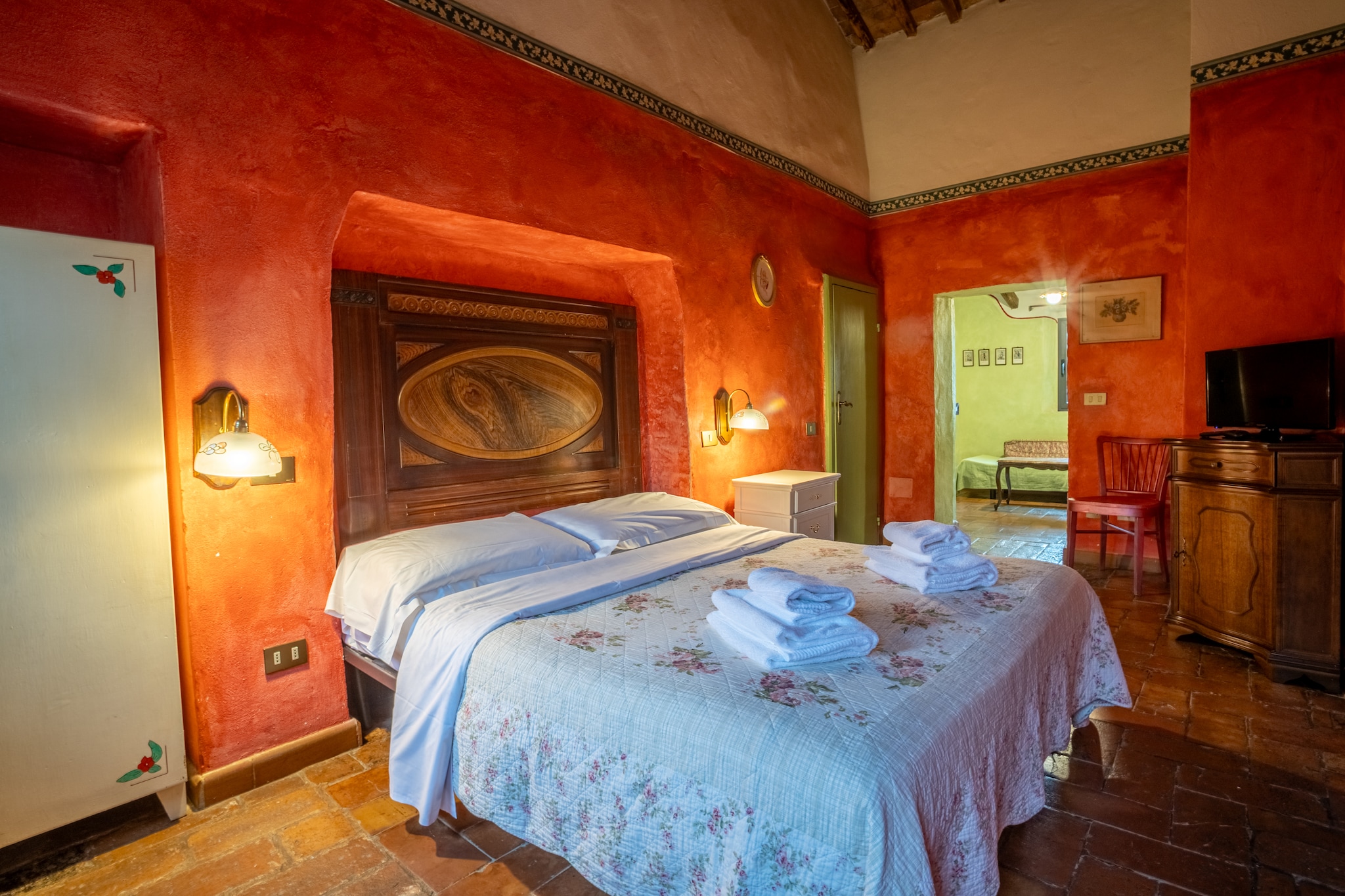 Agriturismo La Grotta di Montecchino App Ciliegio - Slaapkamer