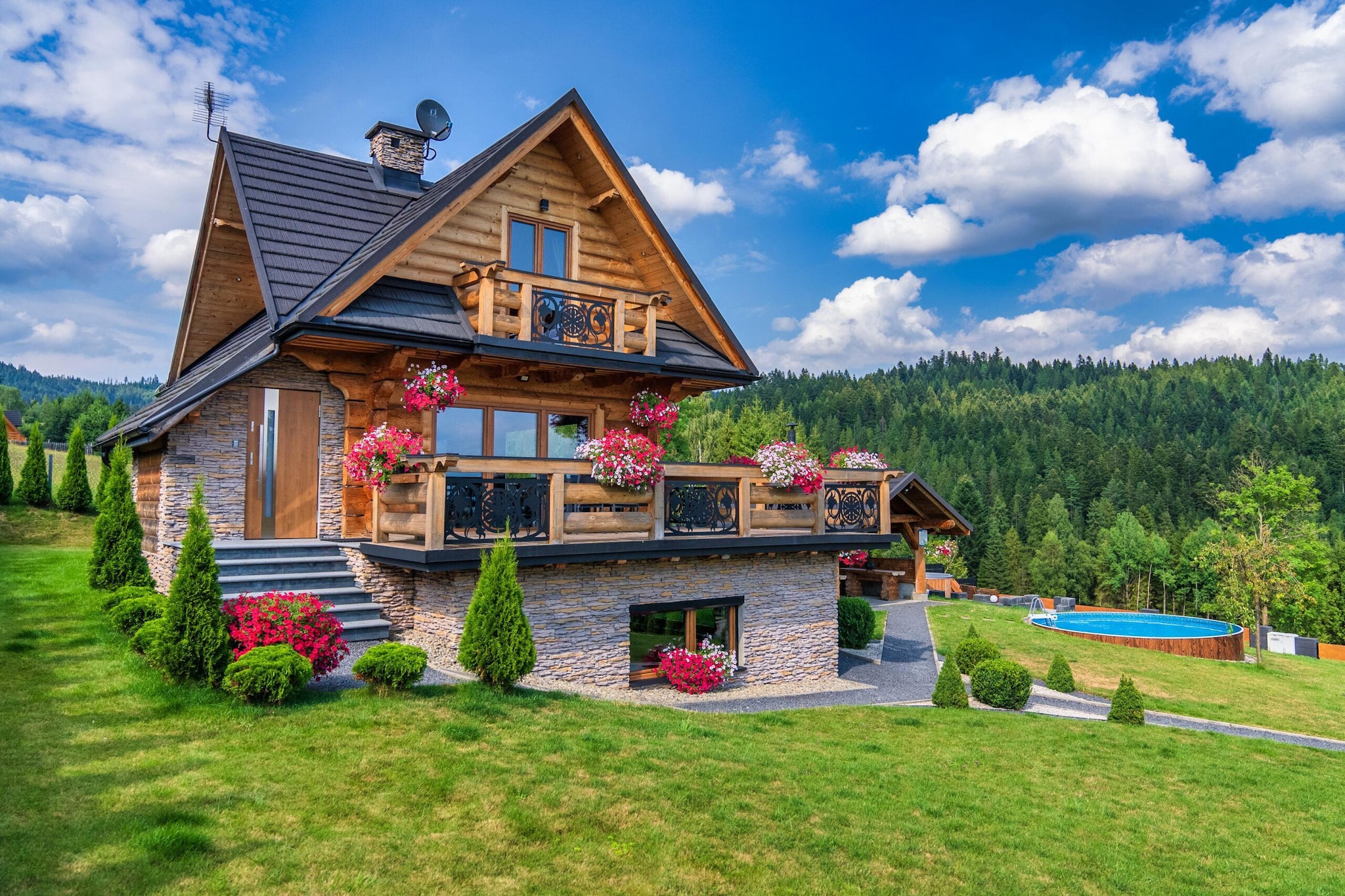 Dom wakacyjnyu dla max 6 osób Marfiana Góra - Exterior in summer