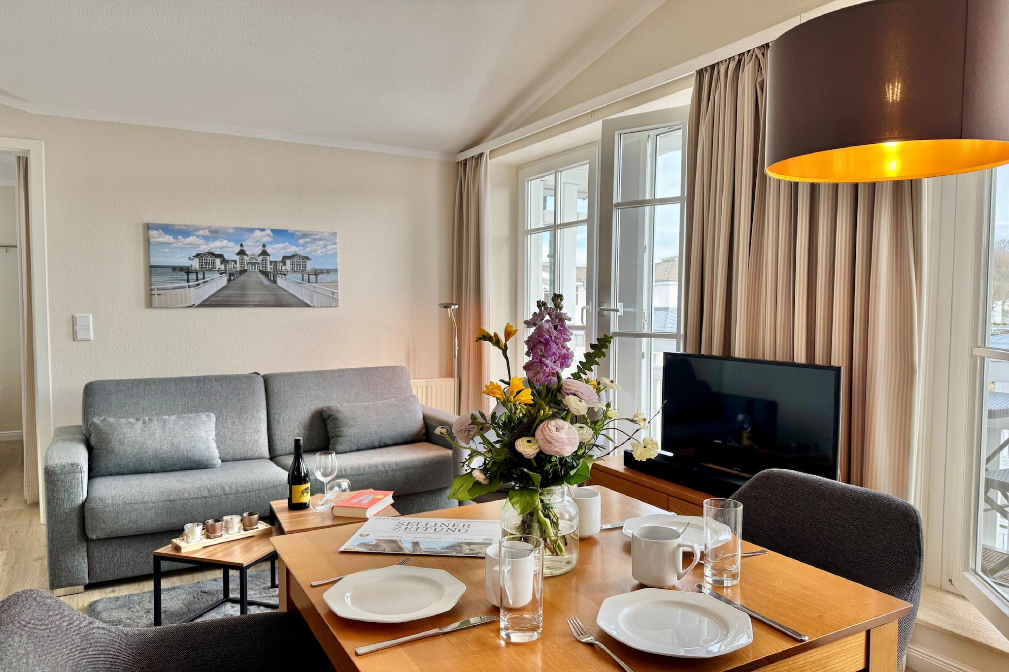 Typ L - Fewo Nr 451 im Seepark Sellin - Woonkamer