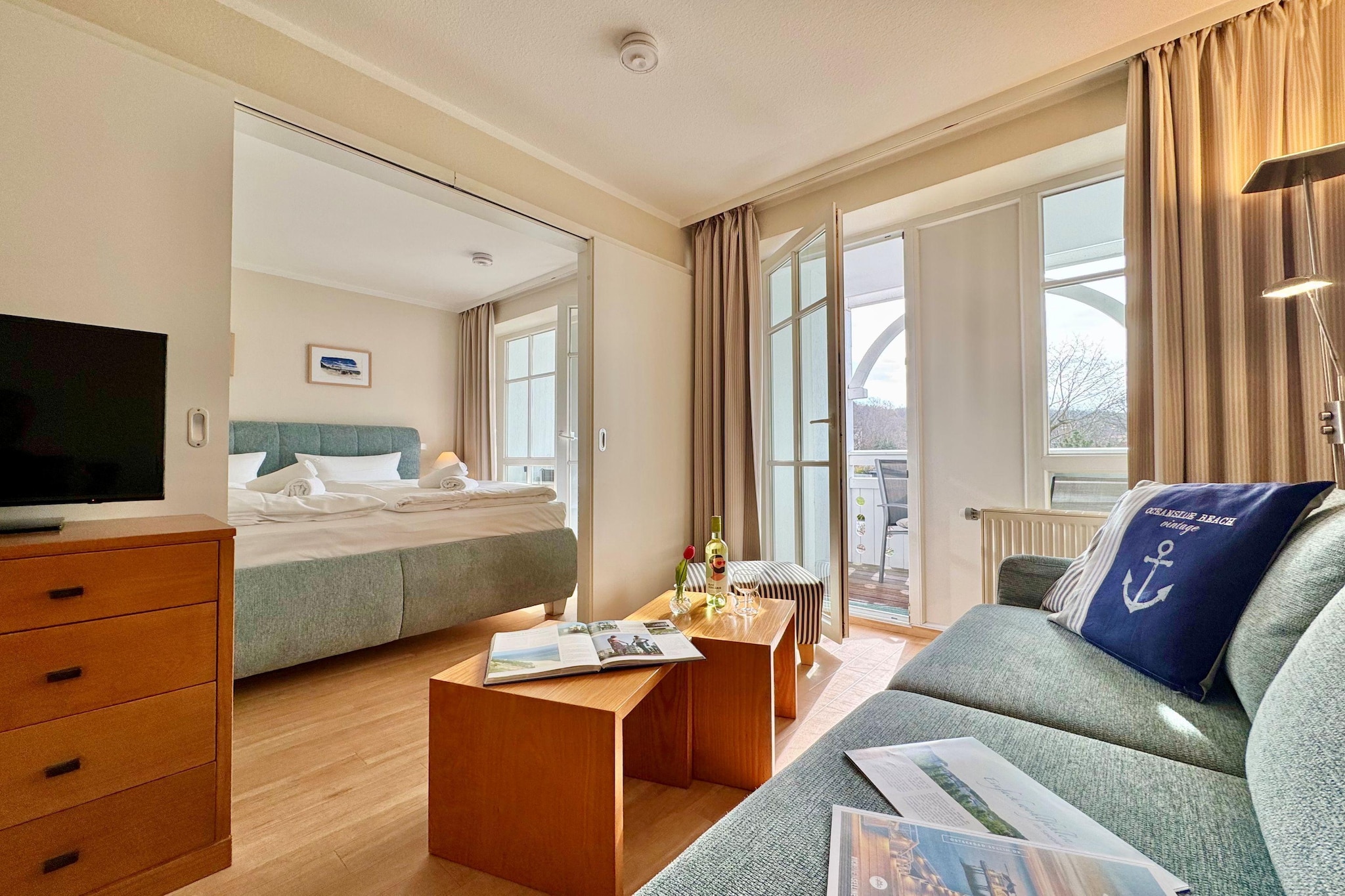 Typ L - Fewo Nr 608 im Seepark Sellin - Woonkamer