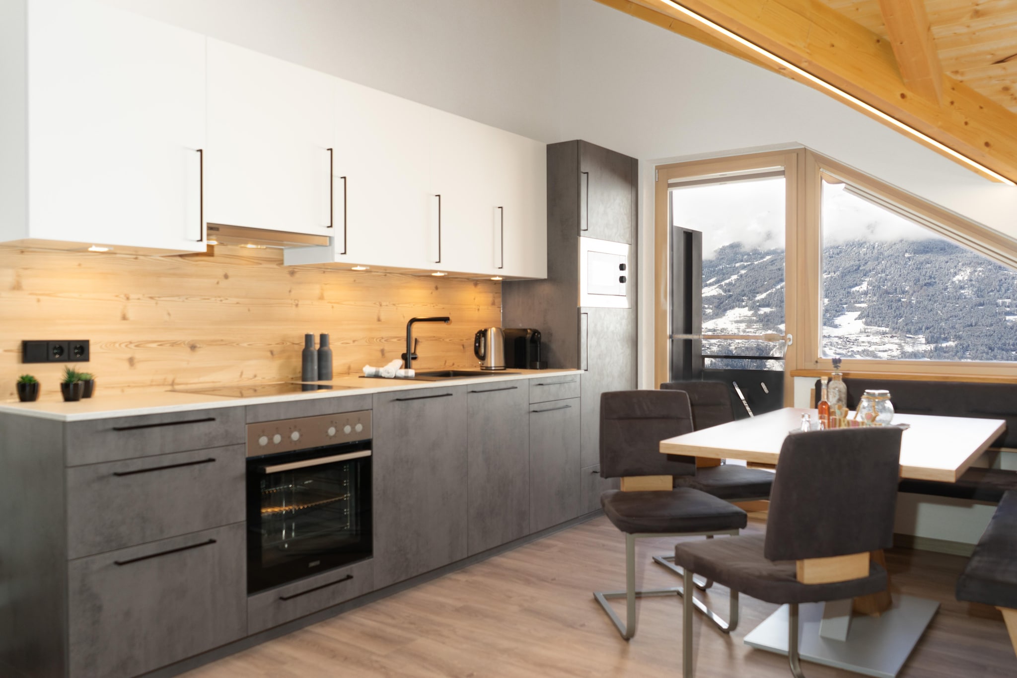 Panoramablick Kaunergrat Premium Suites - Kitchen