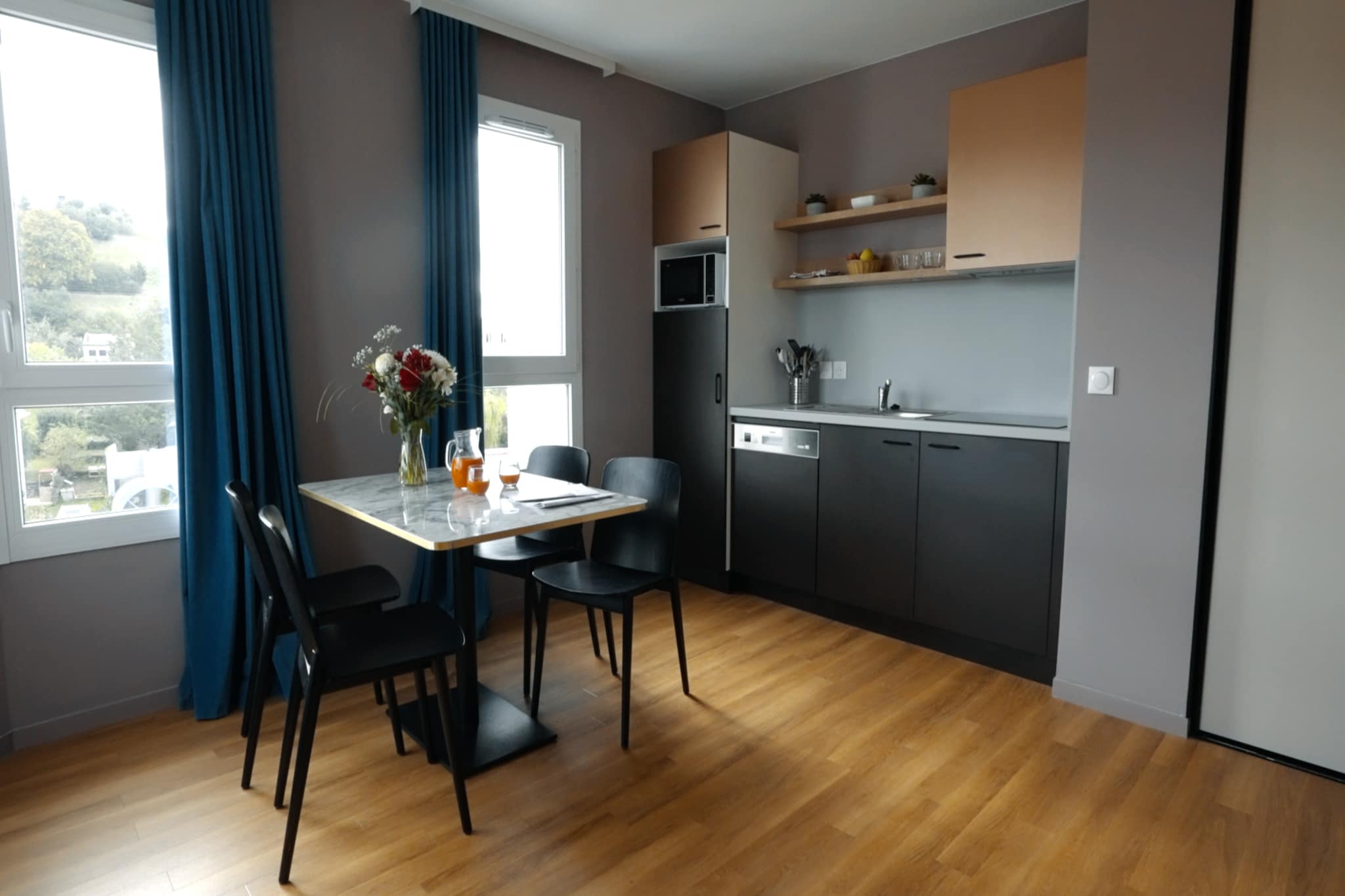 Resort thermal de Châtel-Guyon Studio ALOU - Standard with bath - Keuken