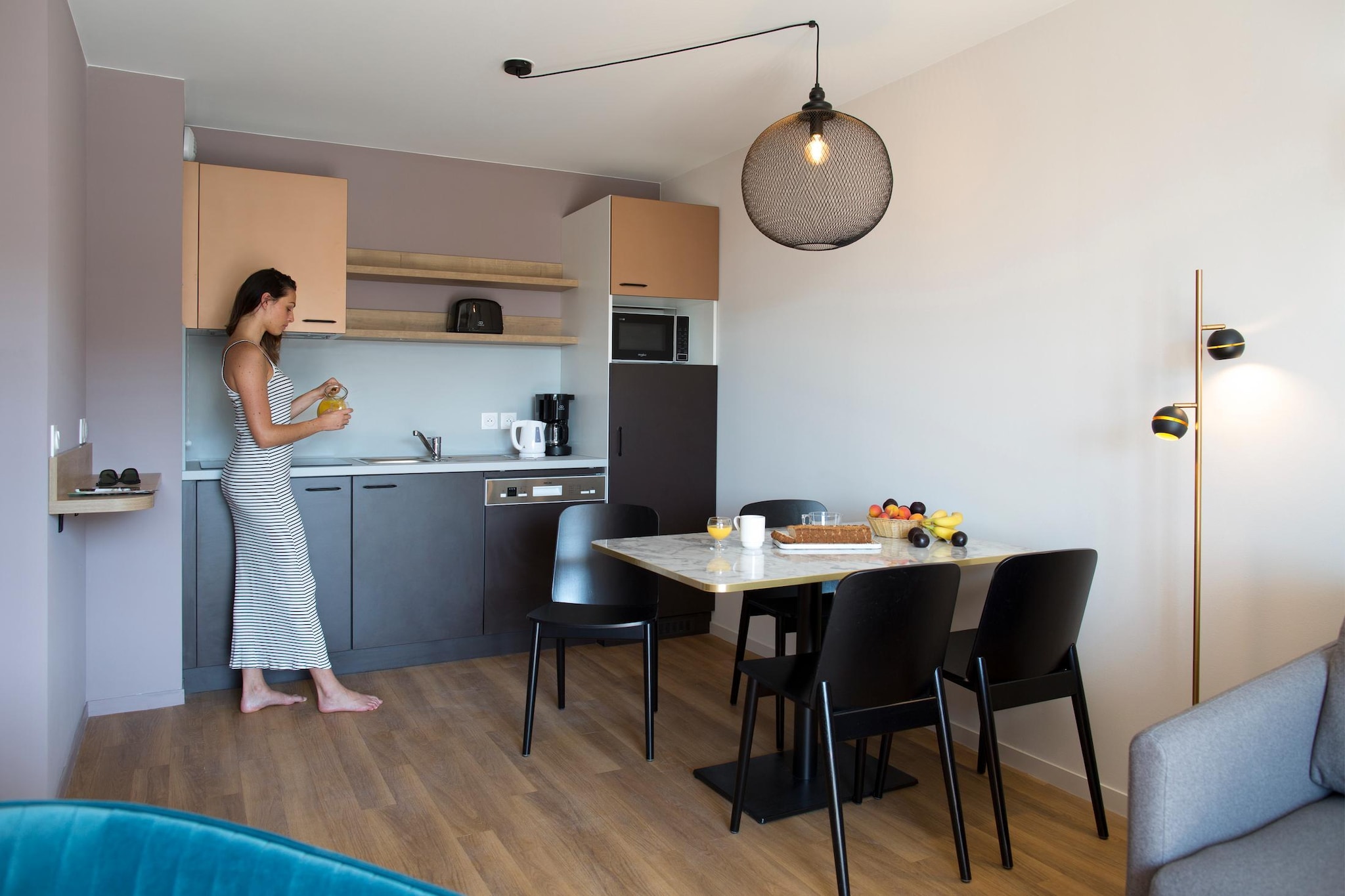 Resort thermal de Châtel-Guyon Studio ALOU - Standard with bath - Keuken