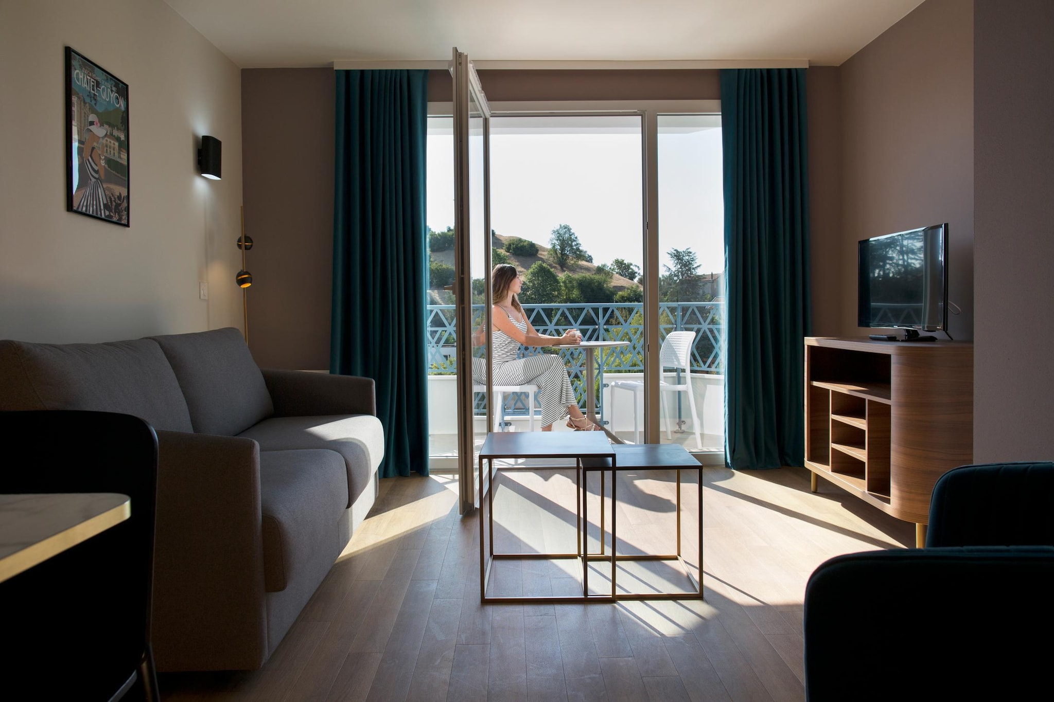 Resort thermal de Châtel-Guyon Apartment COME- Standard with bath - Woonkamer