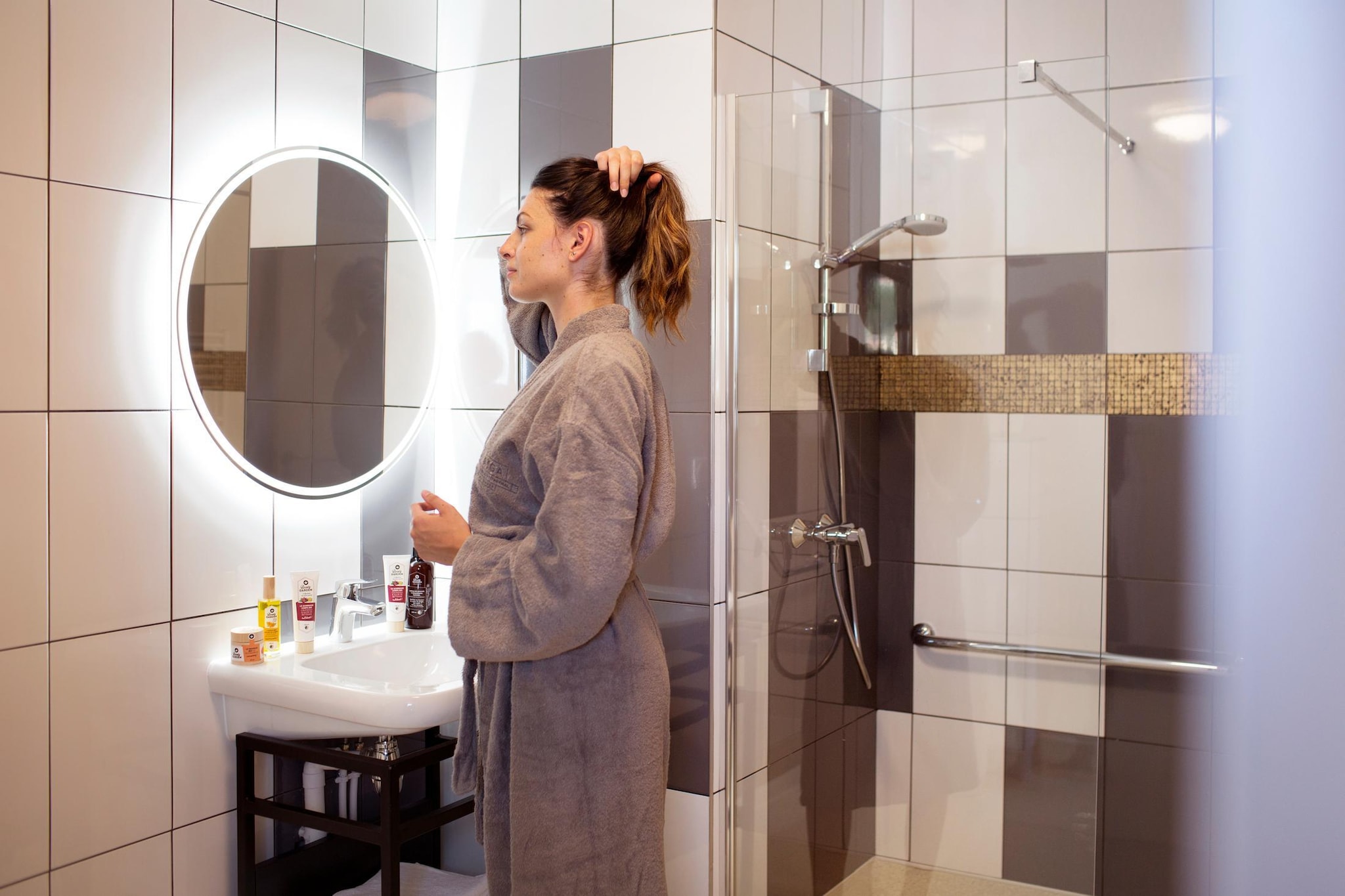 Resort thermal de Châtel-Guyon Apartment DOME - Superior with bath - Badkamer