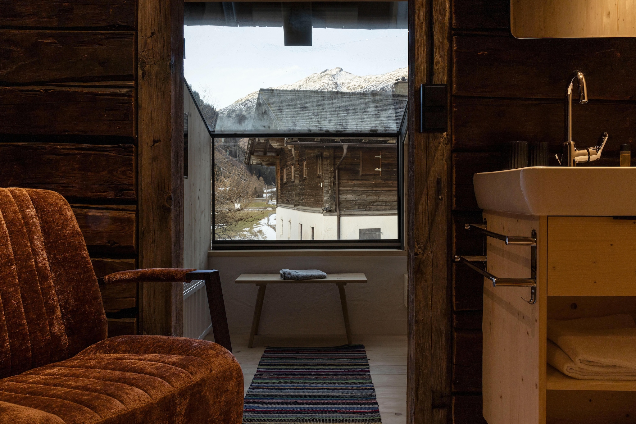 Almhaus - View in winter