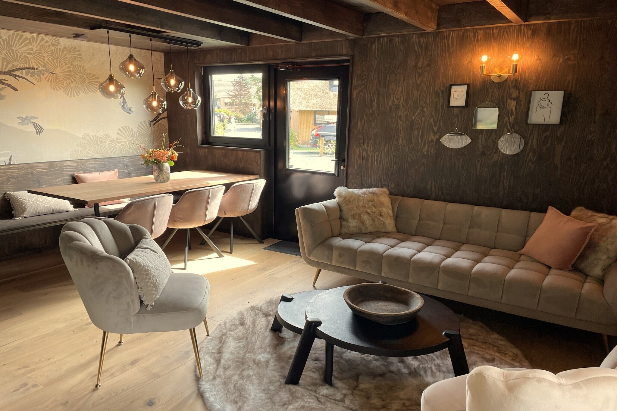 6-person Duinlodge Bosrand with Charging Station - Wohnzimmer