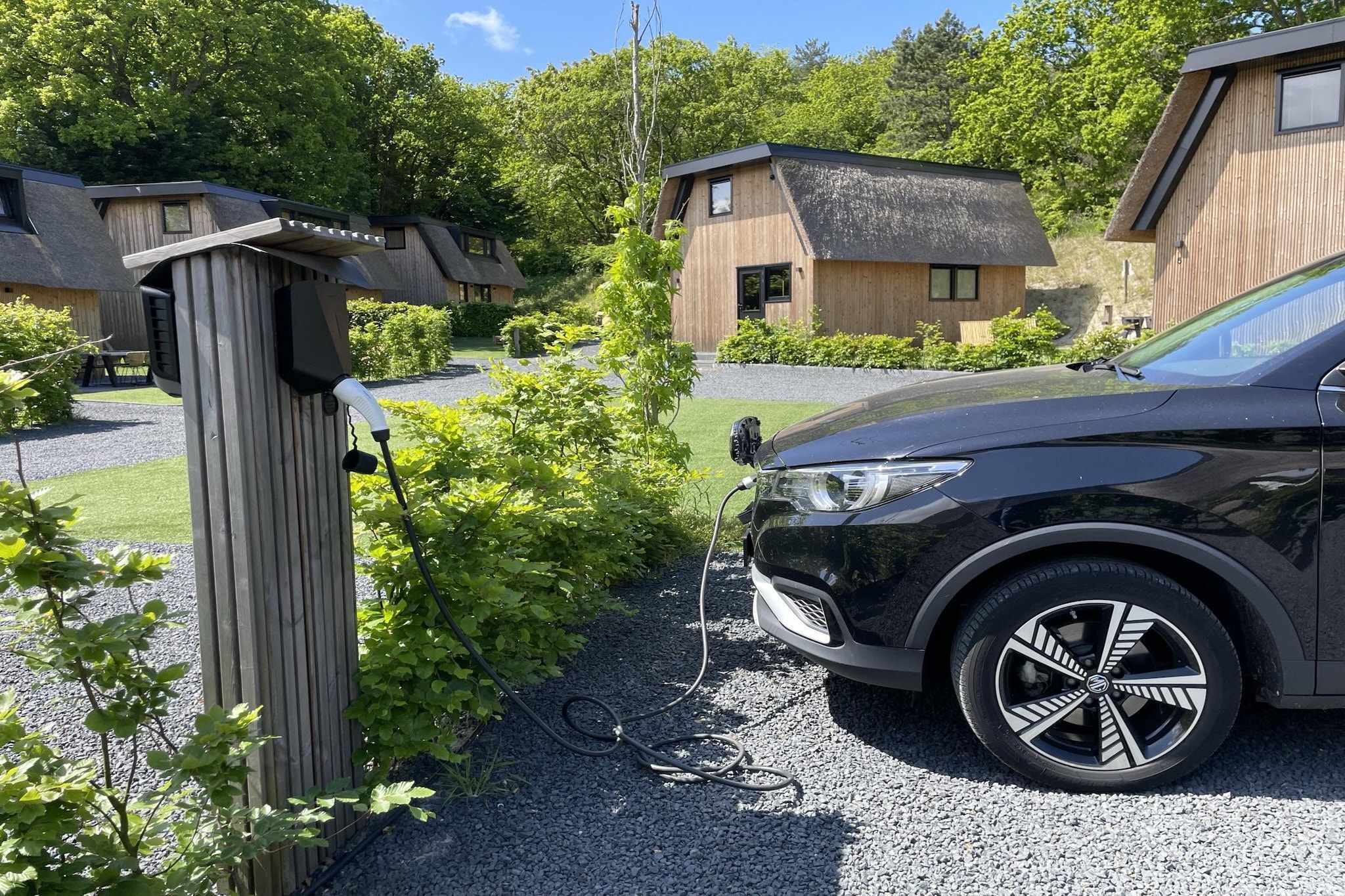 6-person Duinlodge Bosrand with Charging Station - Außenbereich Sommer