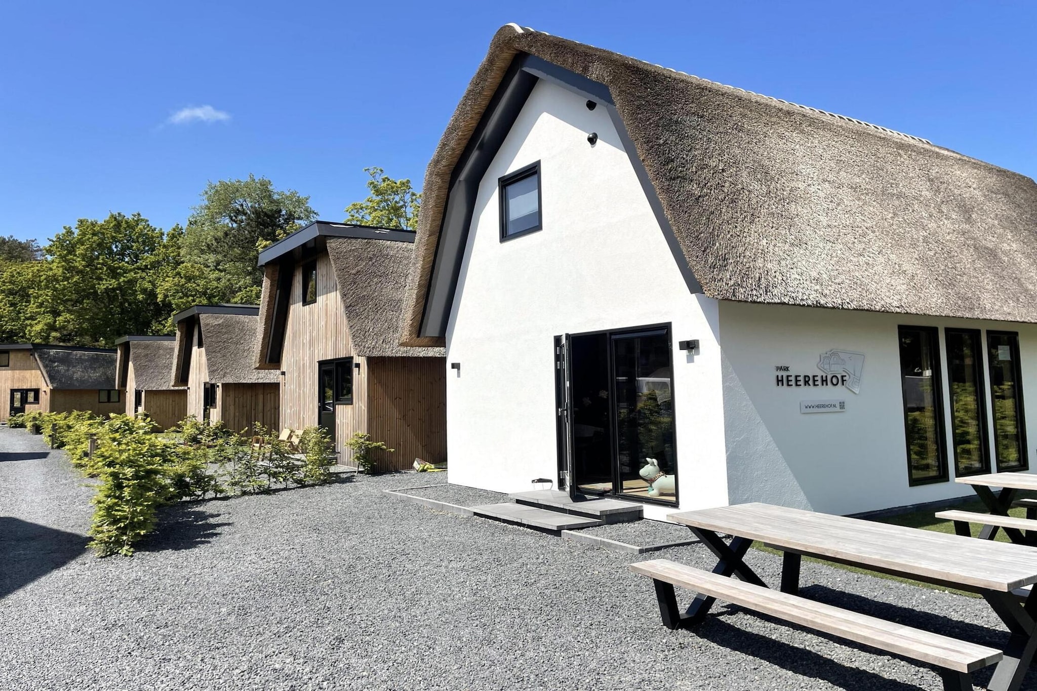 8-12 Person Group accommodation - Exterior in summer