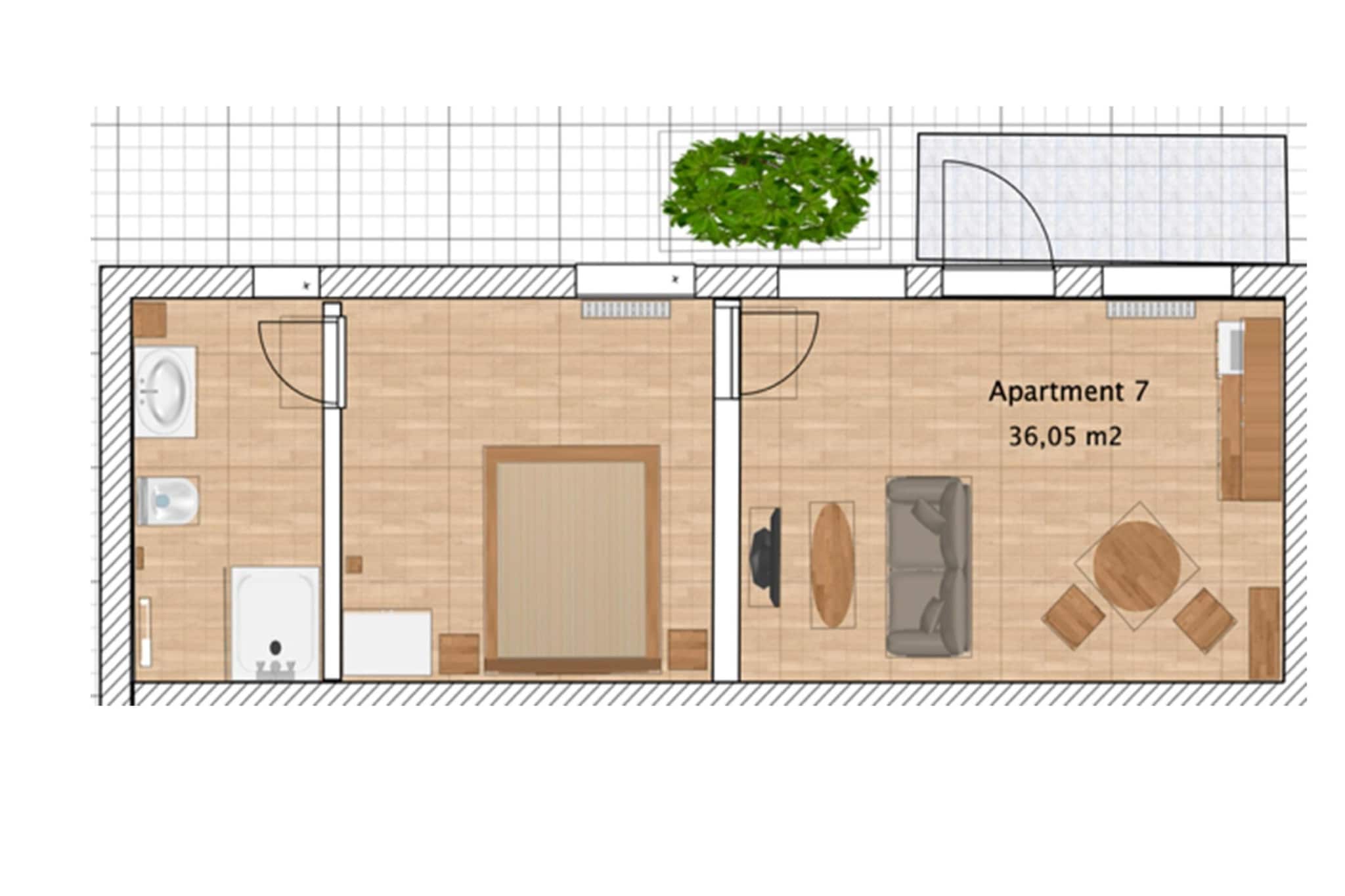 Appartement Nr 7 - Plattegrond
