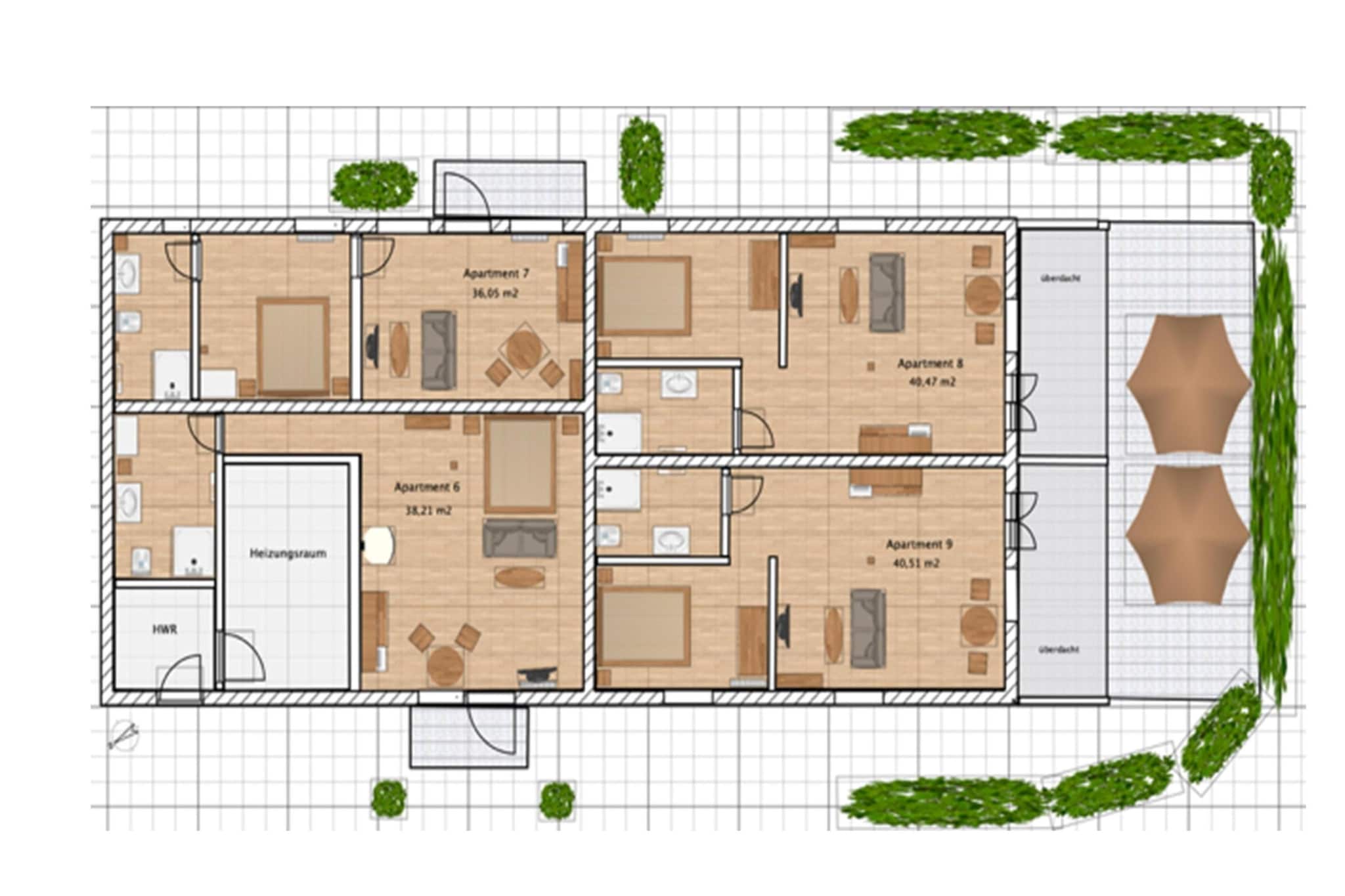 Appartement Nr 9 - Plattegrond
