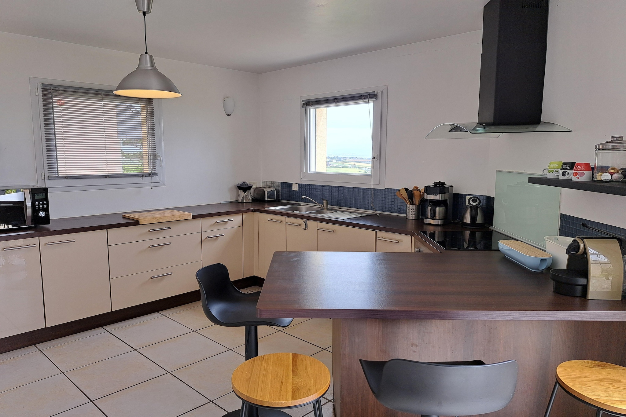 Villa de vacances avec vue mer panoramique à 180° à Telgruc-sur-Mer - Keuken
