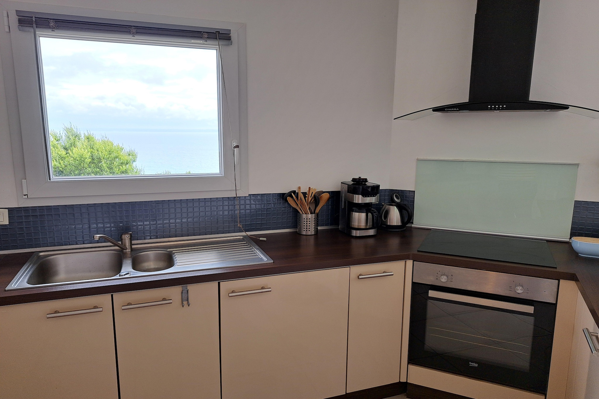 Villa de vacances avec vue mer panoramique à 180° à Telgruc-sur-Mer - Keuken