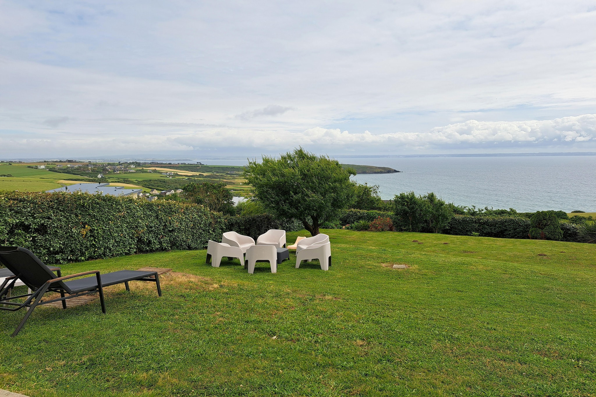 Villa de vacances avec vue mer panoramique à 180° à Telgruc-sur-Mer - Tuinen zomer