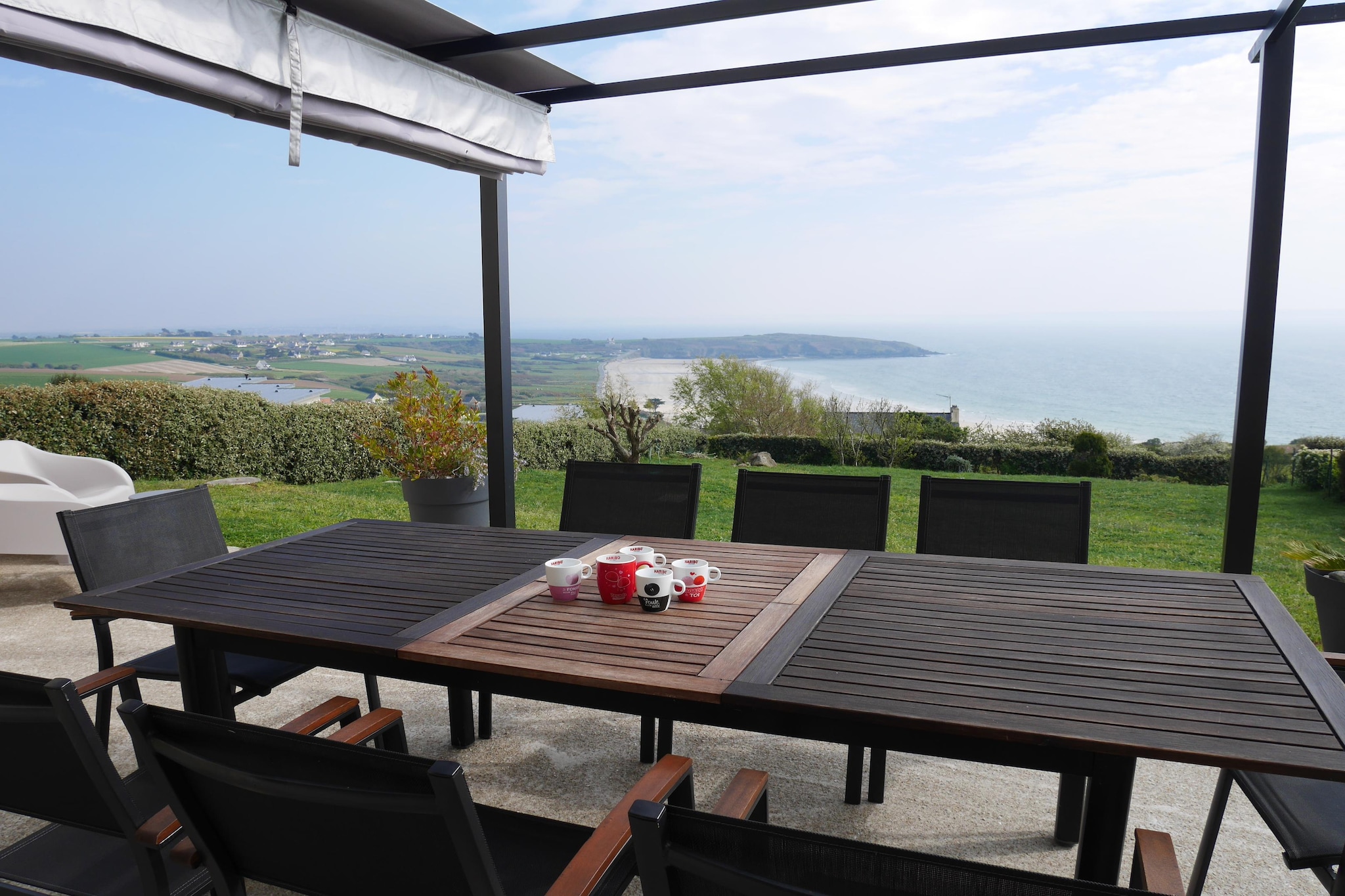 Villa de vacances avec vue mer panoramique à 180° à Telgruc-sur-Mer - Tuinen zomer