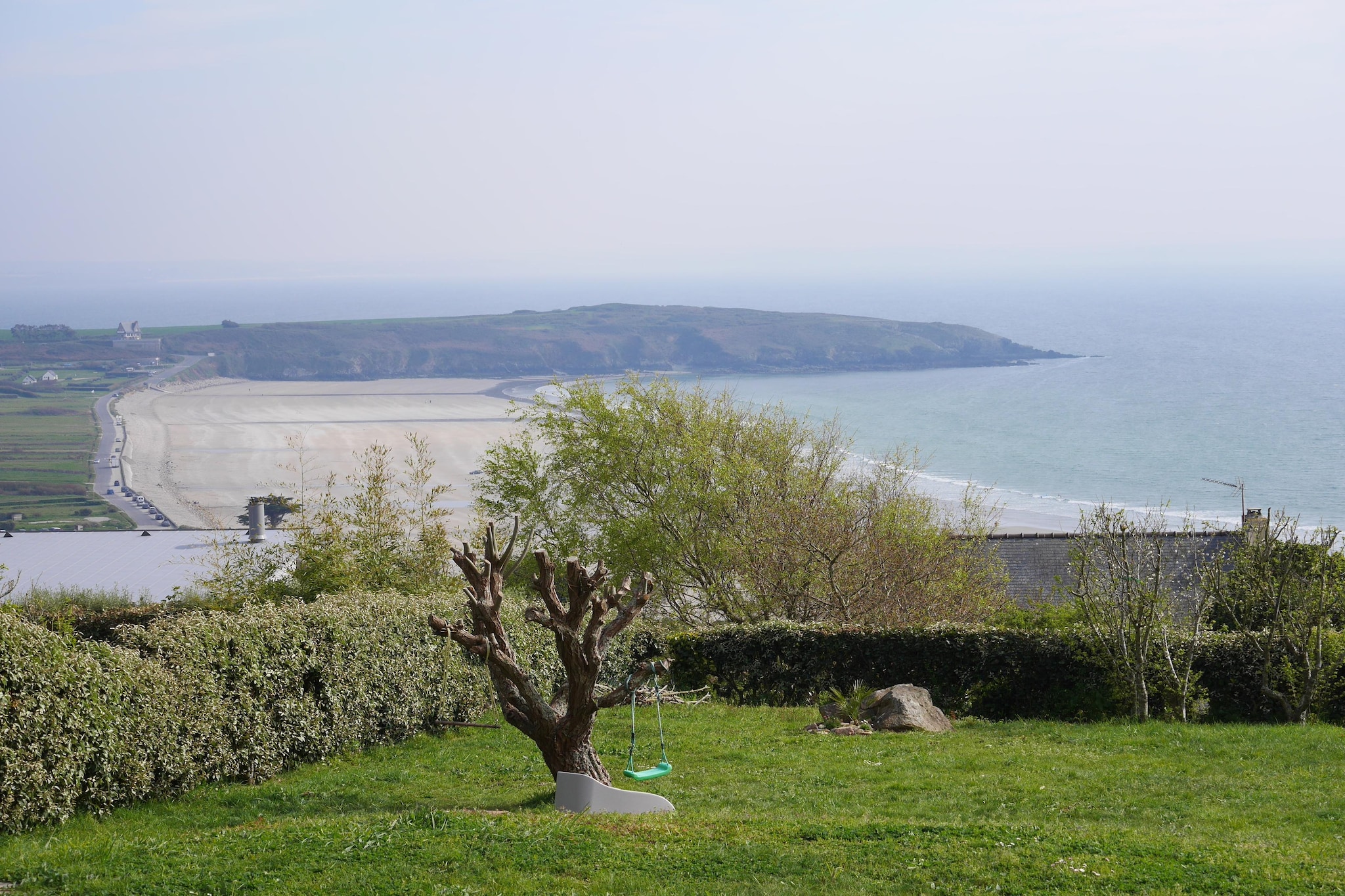 Villa de vacances avec vue mer panoramique à 180° à Telgruc-sur-Mer - Uitzicht zomer